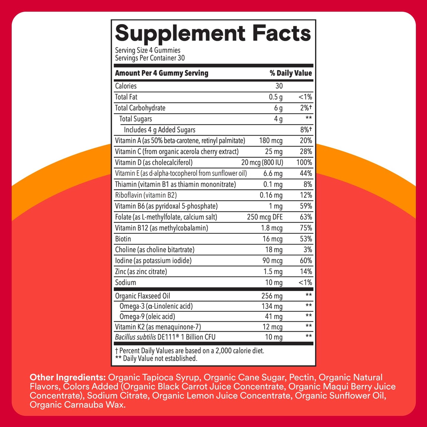 SmartyPants Organic Kids Multivitamin Gummies 120 Count