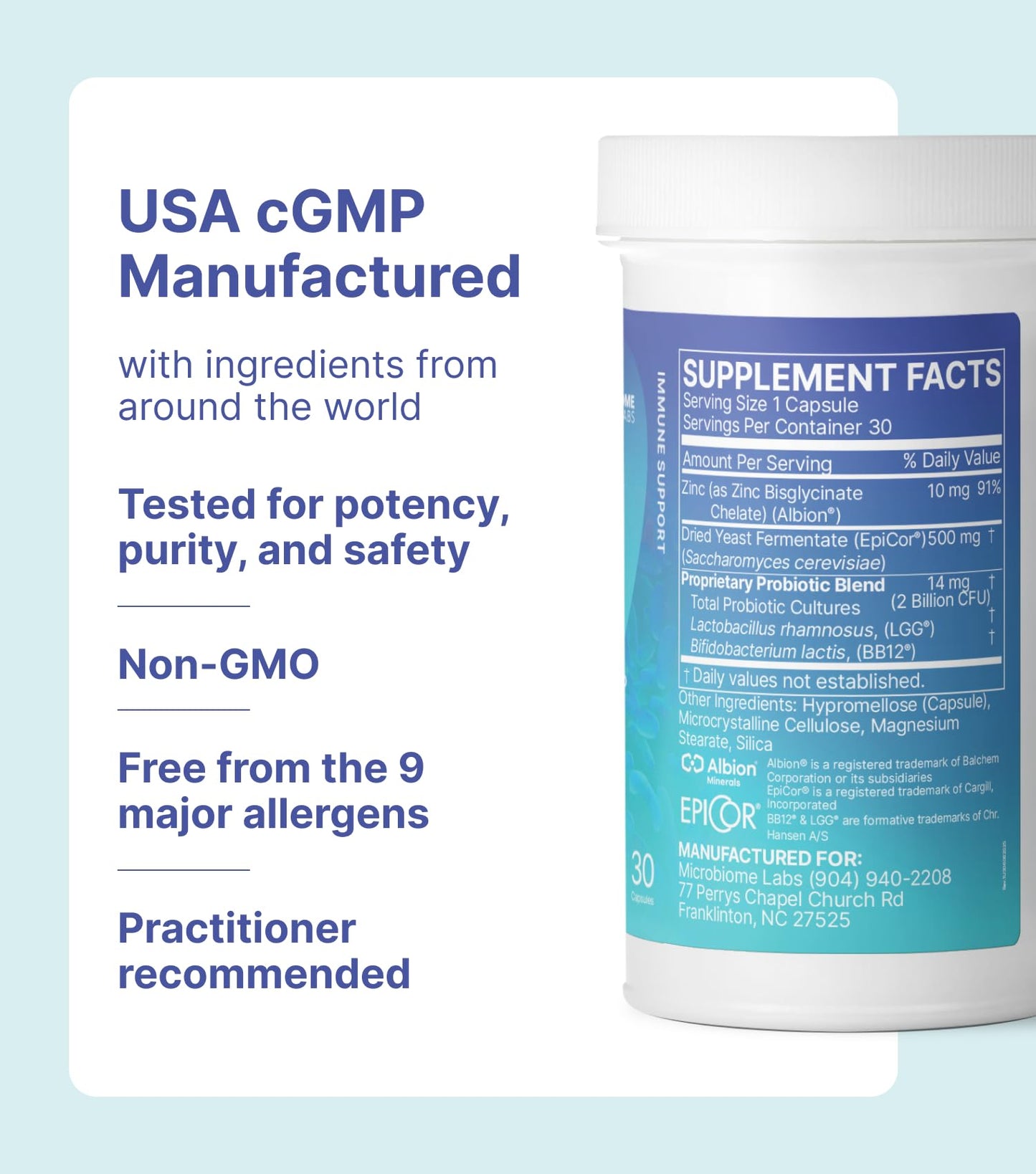 Microbiome Labs EpicDefense Probiotic + Postbiotic Combo 30 Capsules