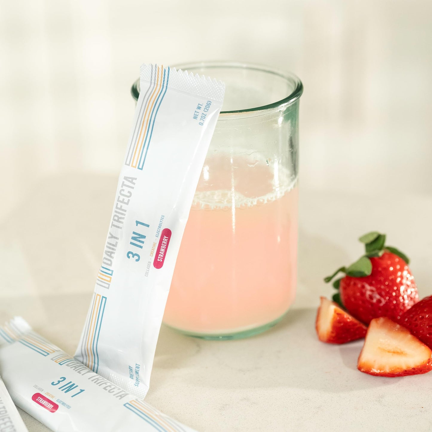 Lovie Style Daily Trifecta 3-in-1 Collagen, Creatine & Electrolyte Strawberry Powder 21