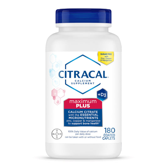 Citracal Maximum Plus Calcium Supplement Tablets & Caplets, 180 Count