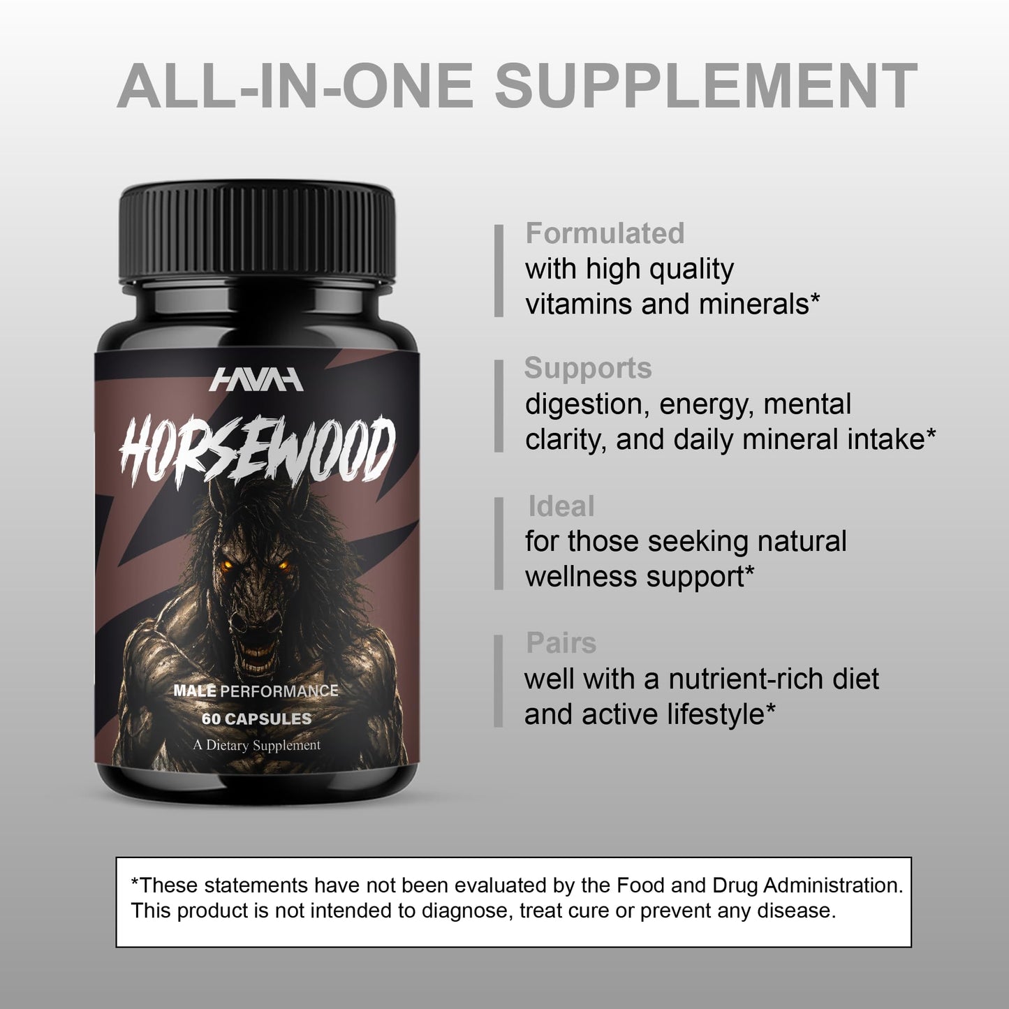 Havah Horsewood Performance Support Supplement Capsule, 180 Capsules