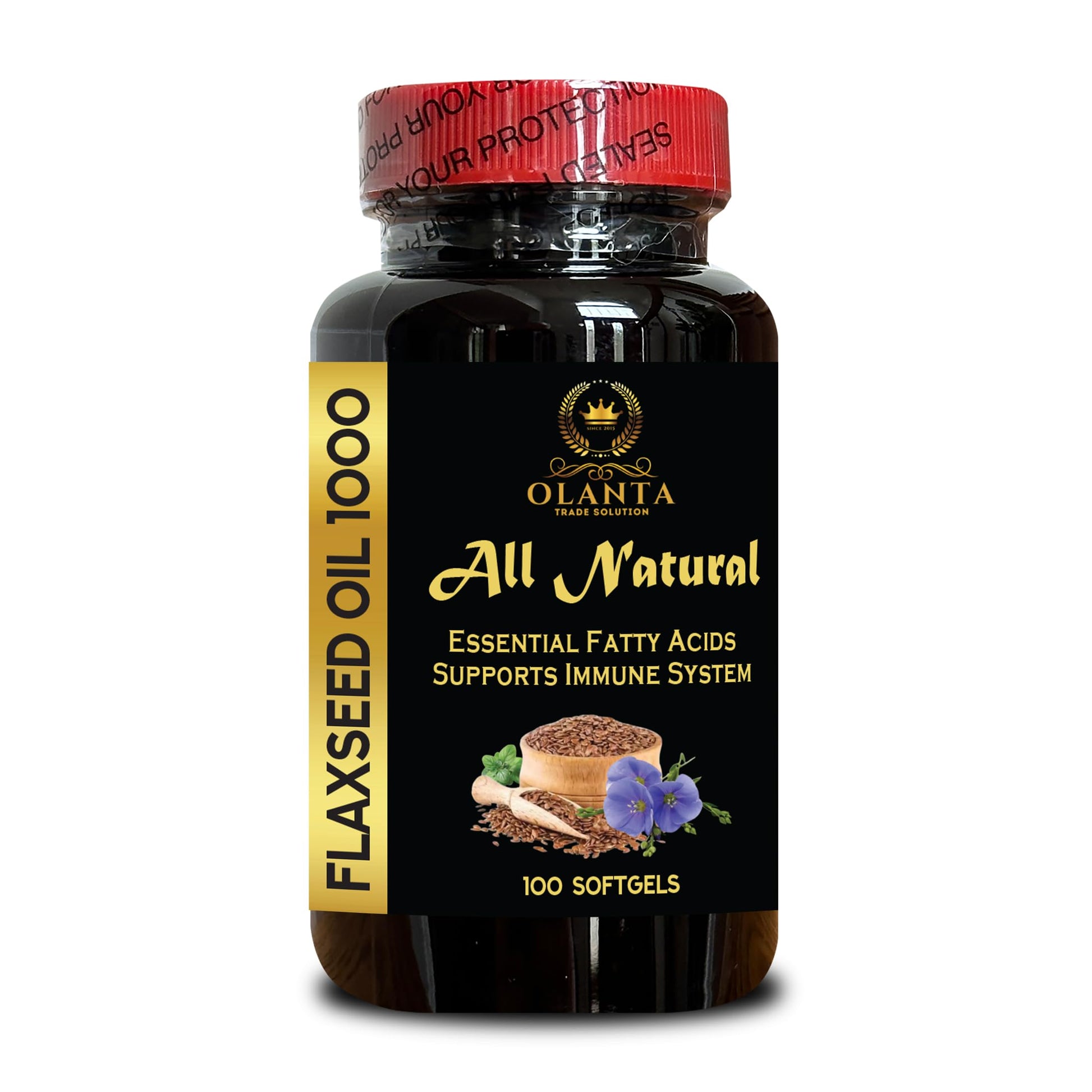 OLANTA TRADE SOLUTION Flaxseed Oil Capsules 100 Capsules