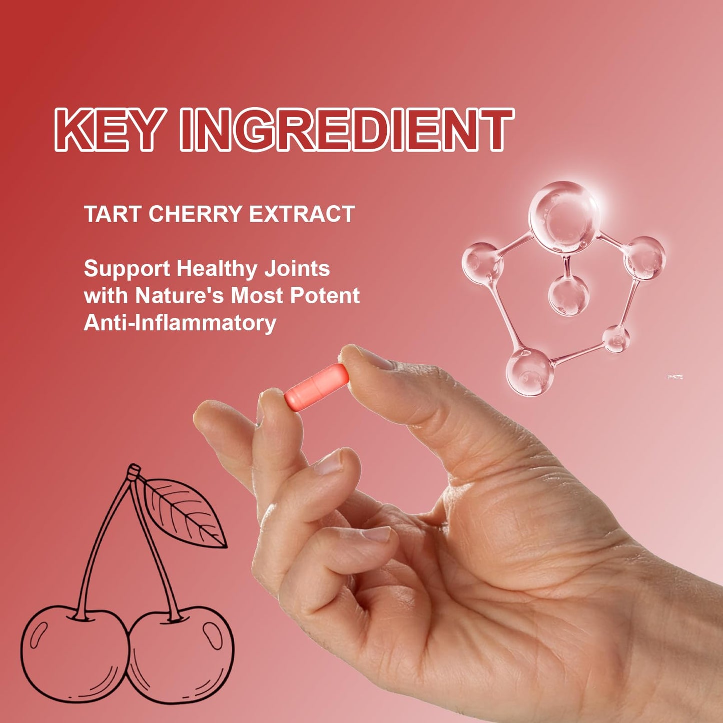 GOOD GROVE Tart Cherry Extract Capsules, Cold Pressed 10:1 Extract, 60 Capsules