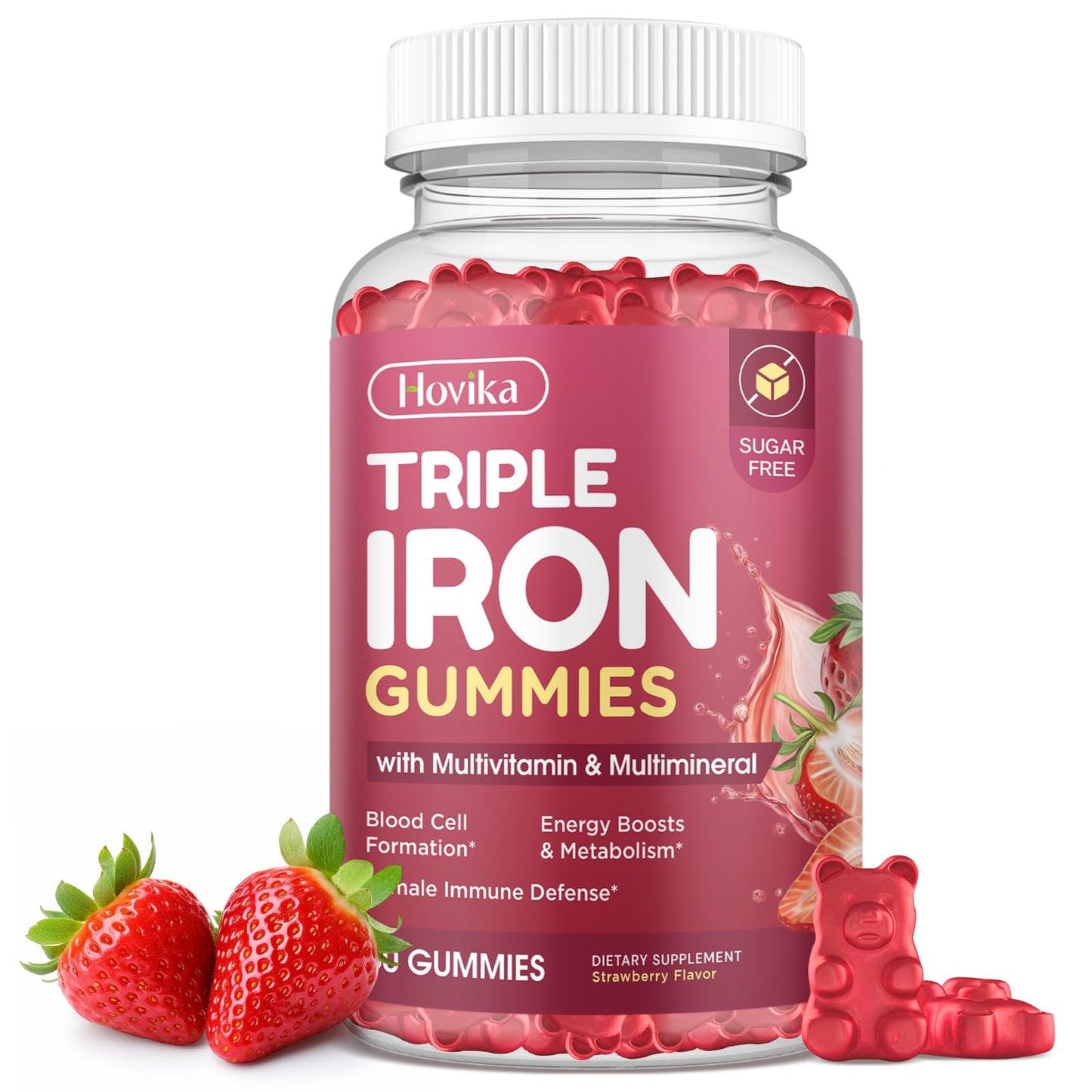 Hovika Iron Gummies for Women 60 Count