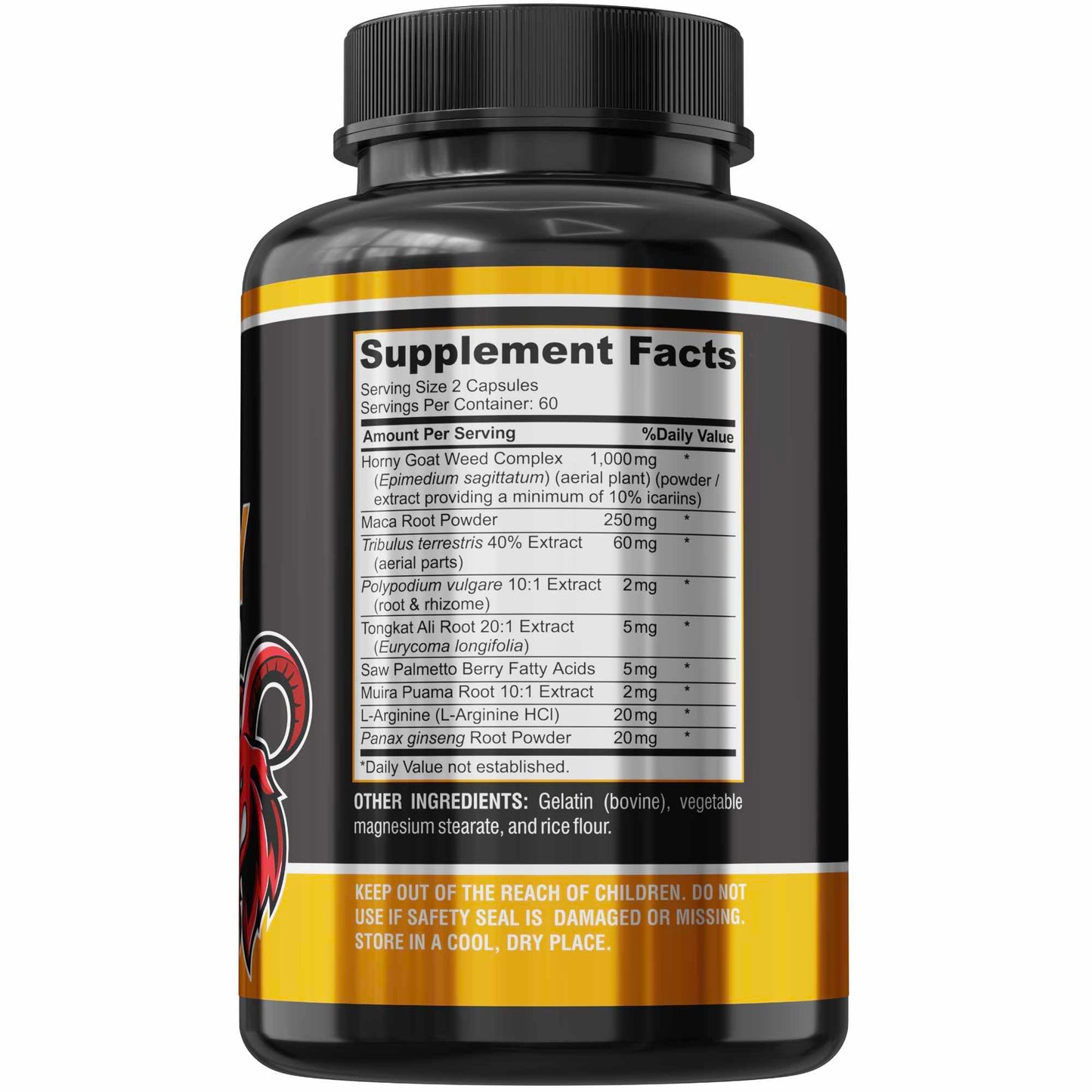 YUMMYVITE Horny Goat Weed Extra Strength Blend 120 Capsules