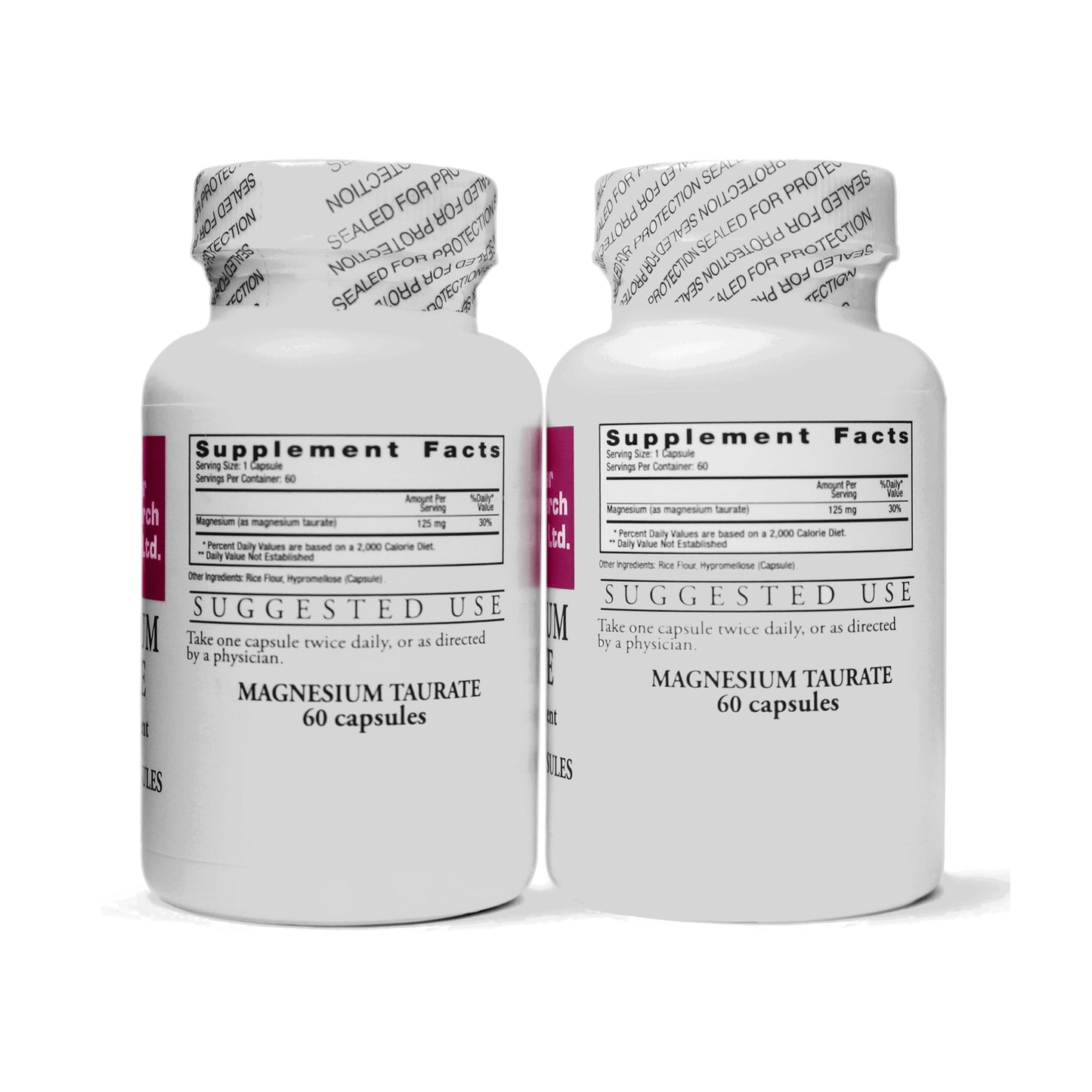 Cardiovascular Research Magnesium Taurate 125 mg Elemental Magnesium Capsules, 120 Capsules