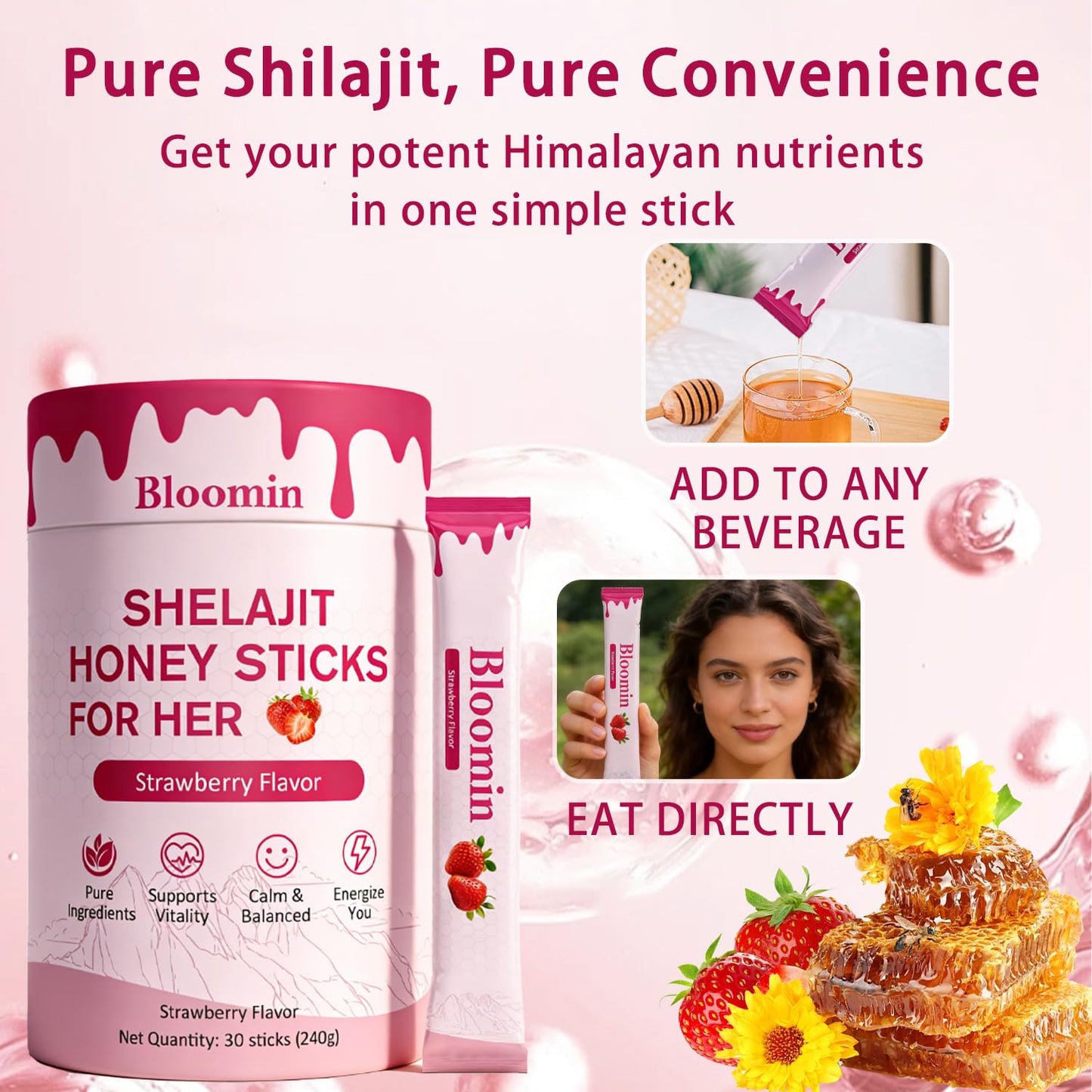 Belano Bloomin Honey Sticks Shilajit Gummies, 1 Count