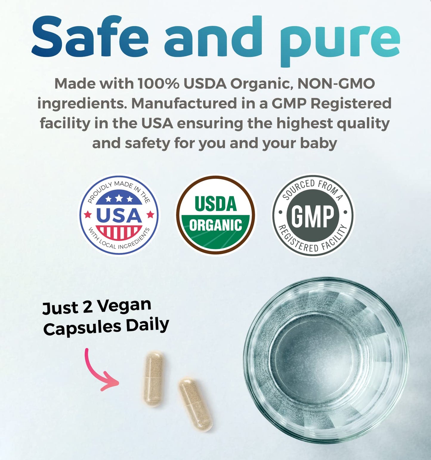 PURE CO USDA Organic Lactation Supplement, 60 Capsules