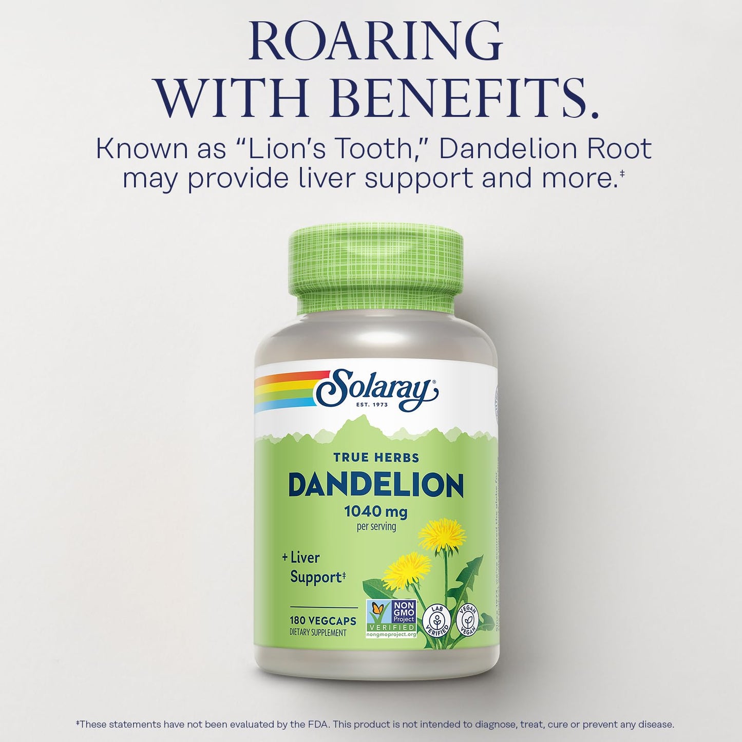 SOLARAY Dandelion Root Supplement Capsule, 180 VegCaps