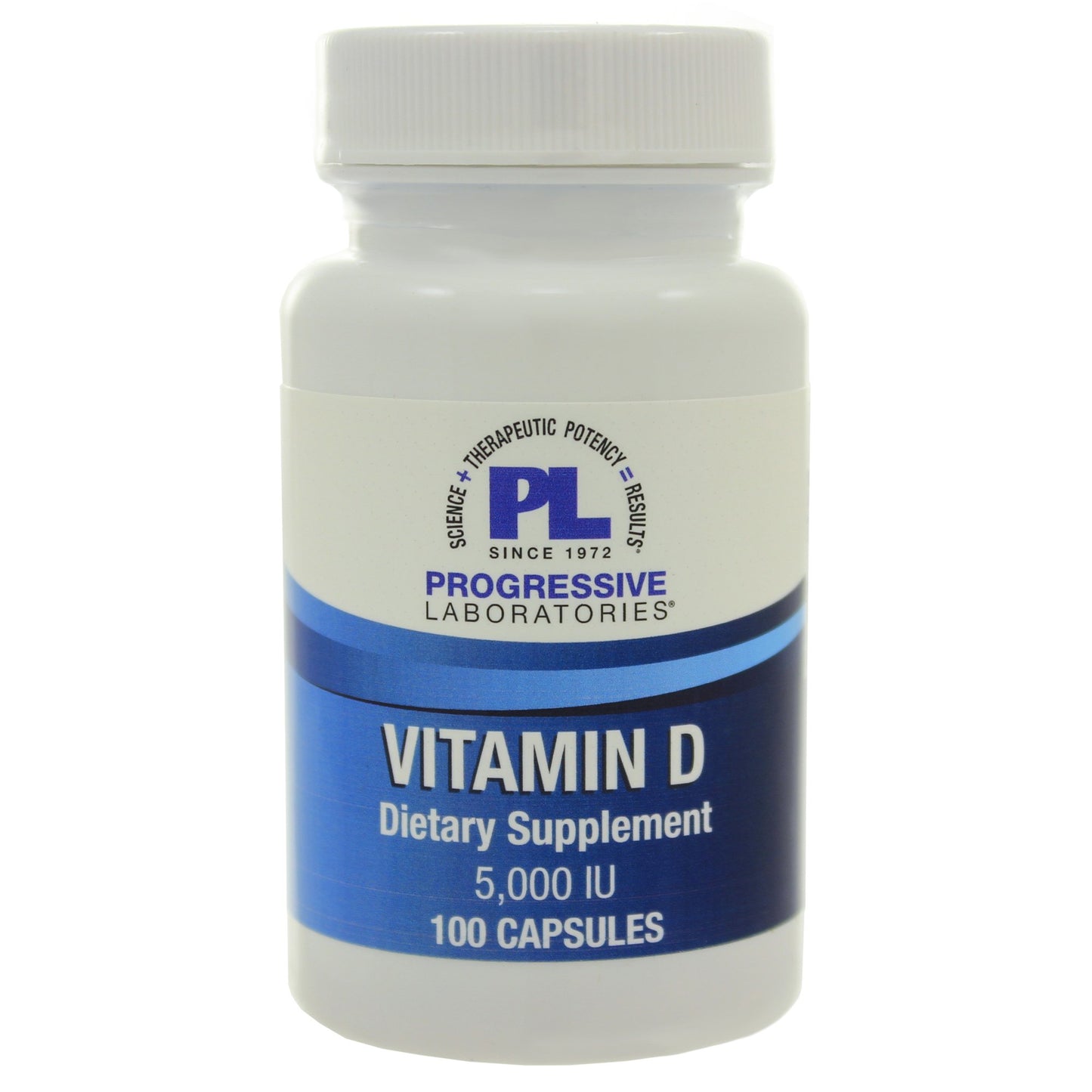 Progressive Labs Vitamin D-3 5000 IU Capsules, 100 Capsules