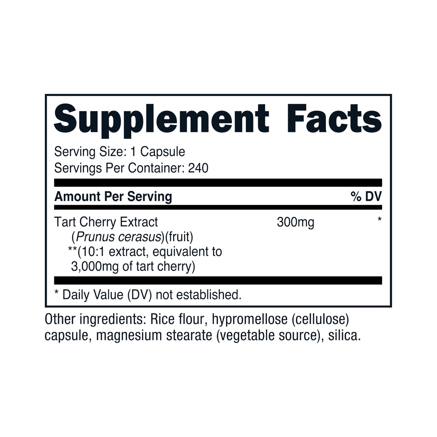 Nutricost Tart Cherry Extract 240 Vegetarian Capsules