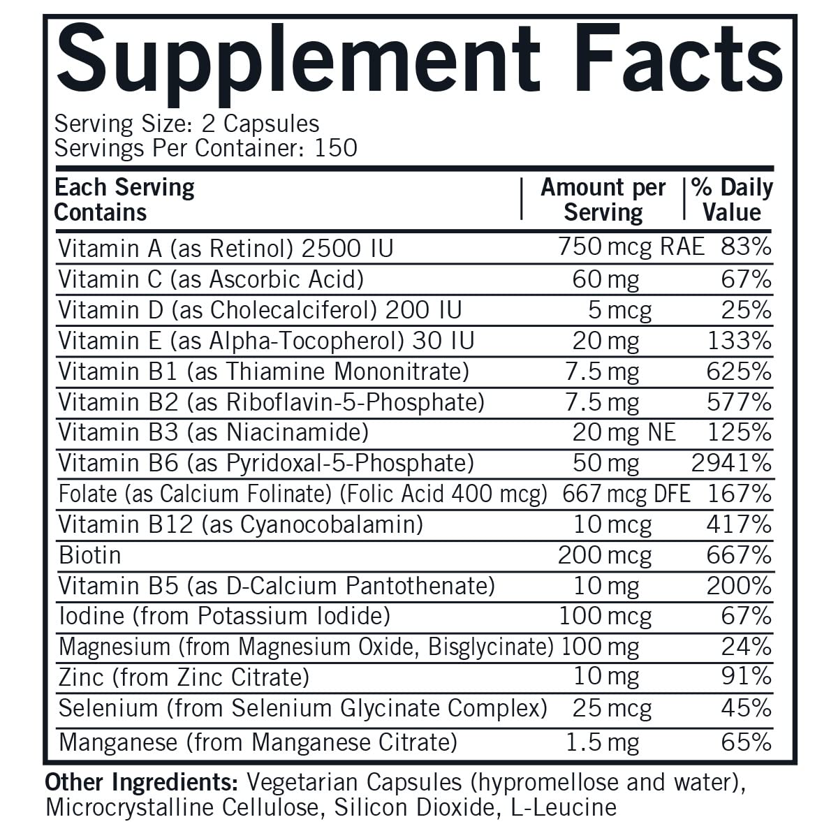 Kirkman Nu-Thera with P-5-P Hypoallergenic Capsules, 300 Count