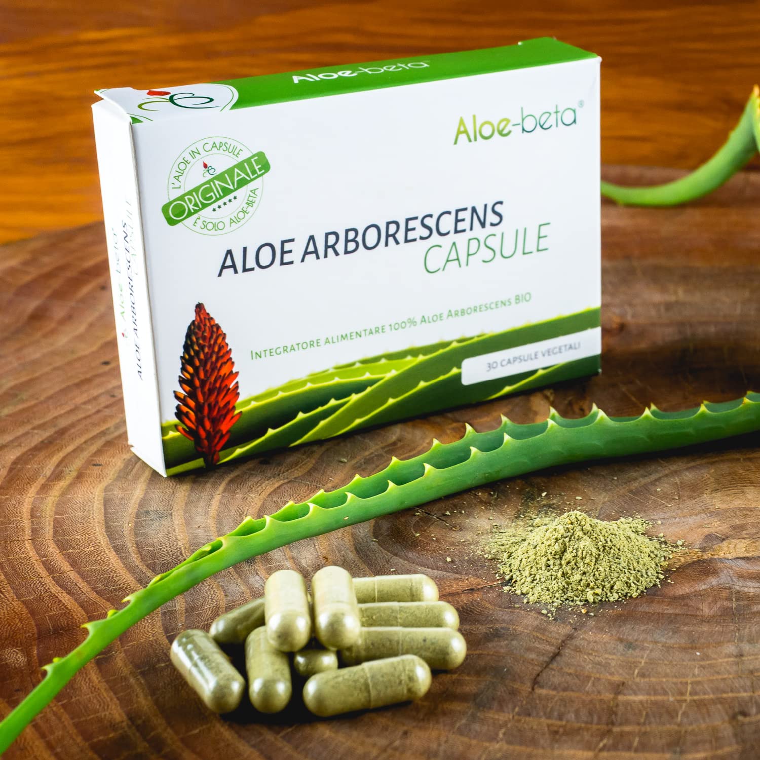 Aloe-beta Aloe Arborescens Natural Power Capsules, 0.53 oz