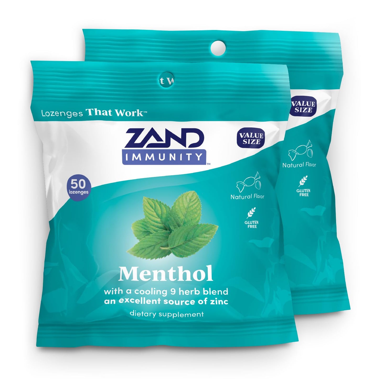 ZAND Immunity Menthol Throat Lozenges 50 Count