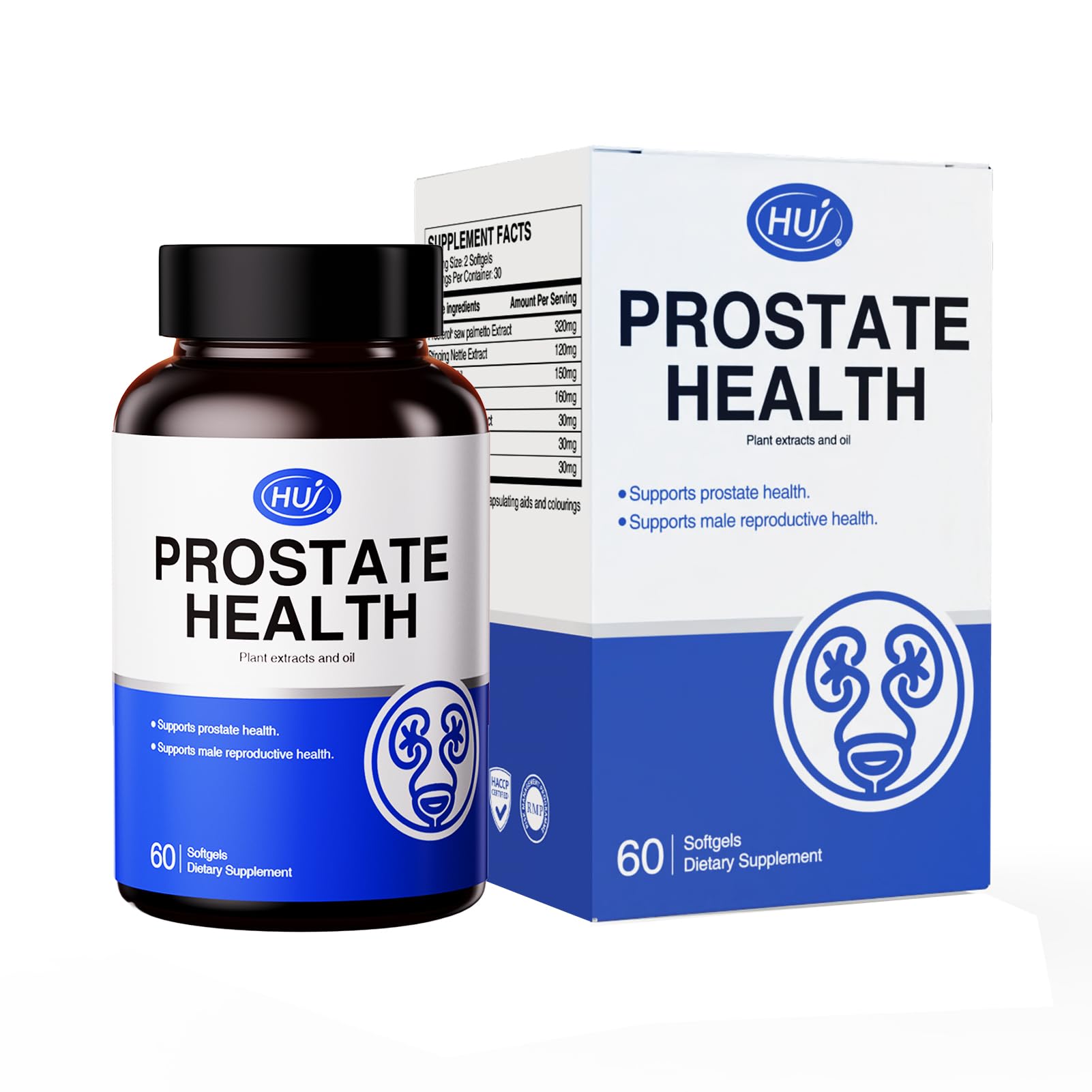 HUJ Prostate Health Saw Palmetto Softgels 60