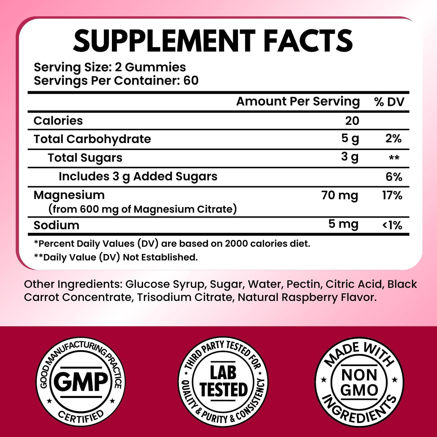 VITBOOST Magnesium Citrate Gummies 600mg, 120 Count
