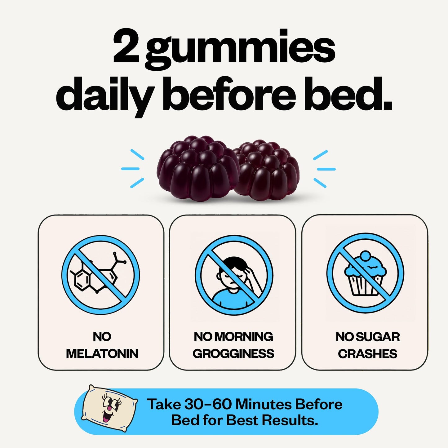 SuperMush Daily Sleep Melatonin-Free Sleep Aid Gummies 10 Count