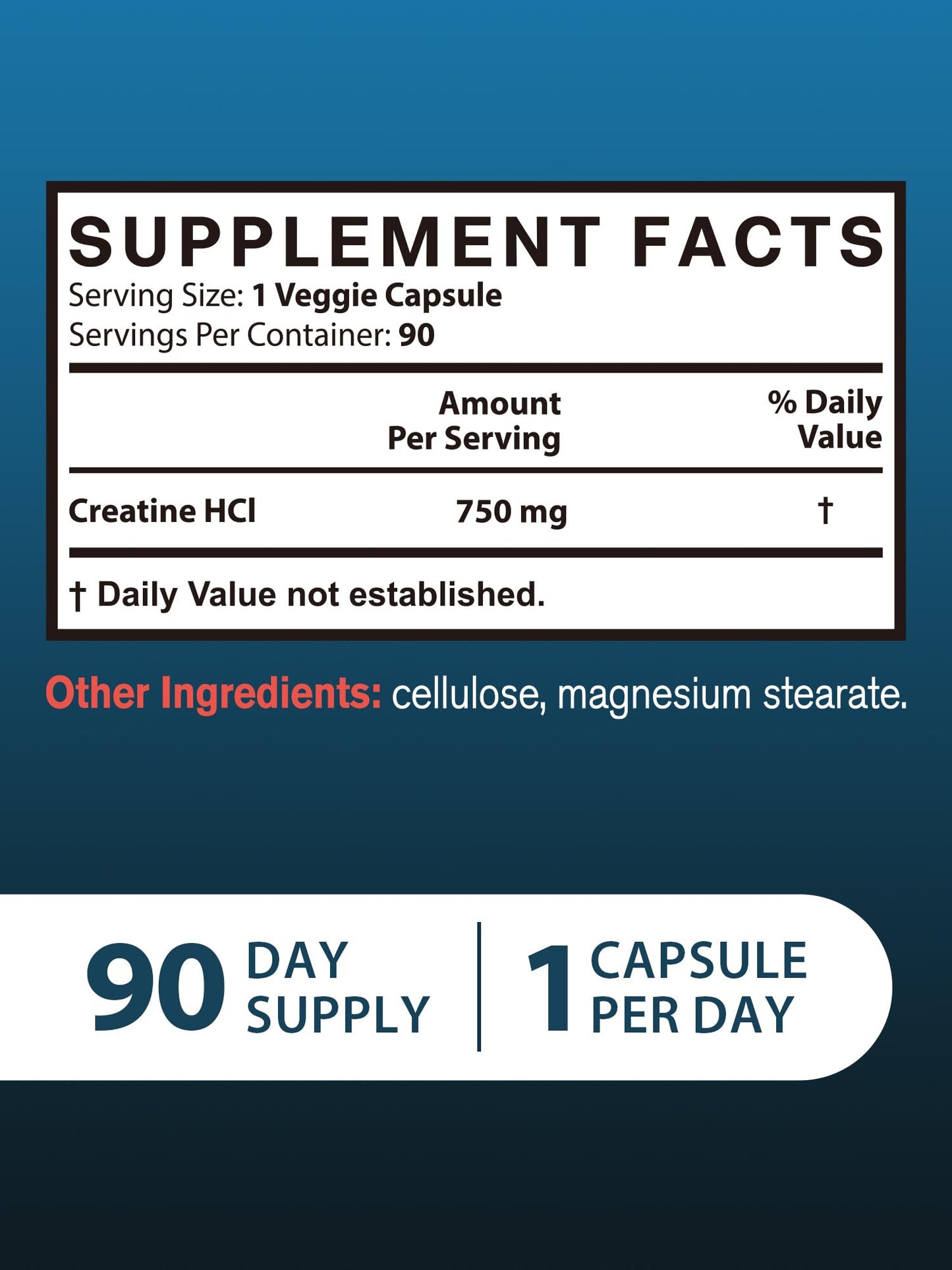 Vitacook Creatine HCl 750mg Capsule, 90 Capsules