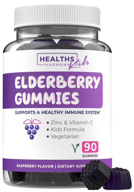 Healths Harmony Sambucus Elderberry Gummies for Kids Gummy 90 Count