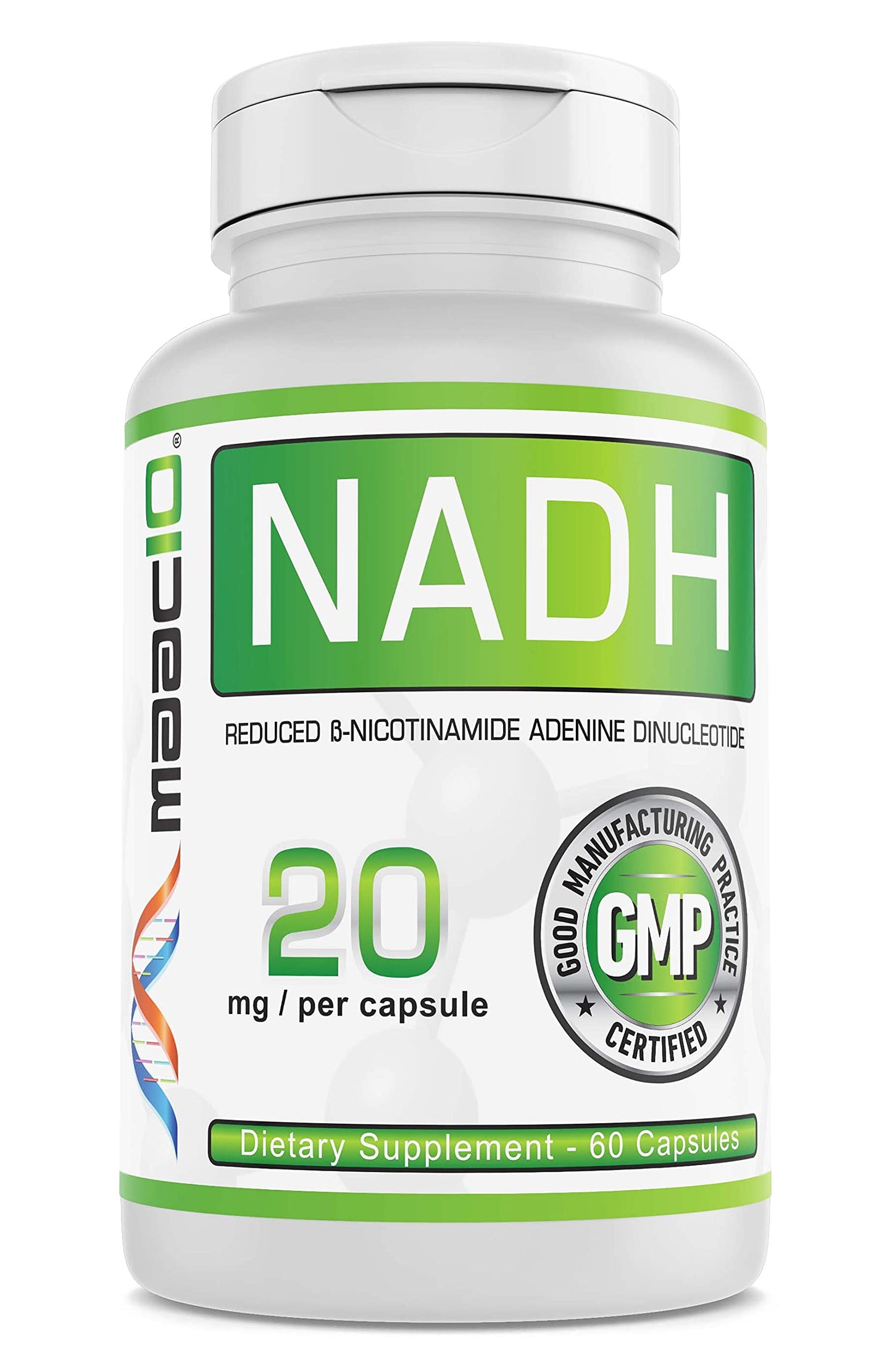 MAAC10 NADH Supplement Capsules 60 Count