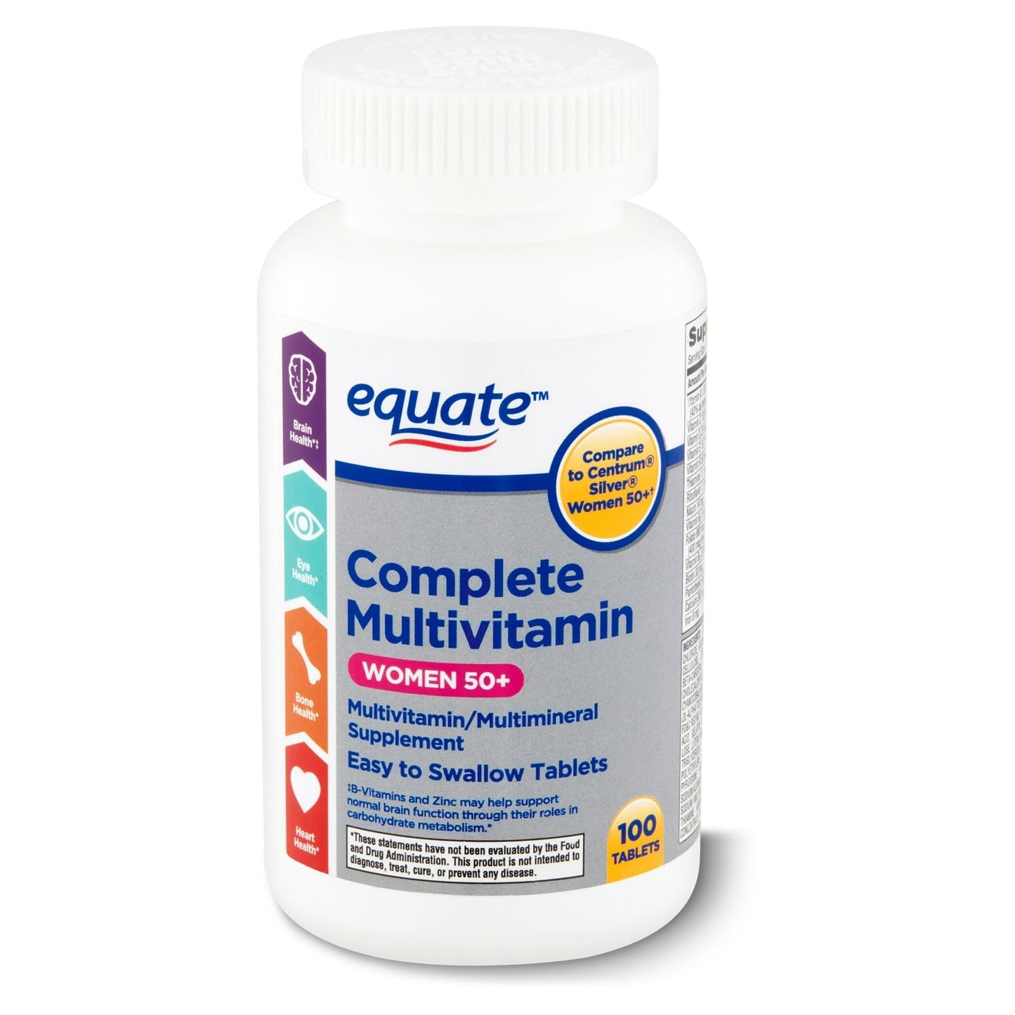 Basket Goods Equate Complete Multivitamin Tablet 100 Count