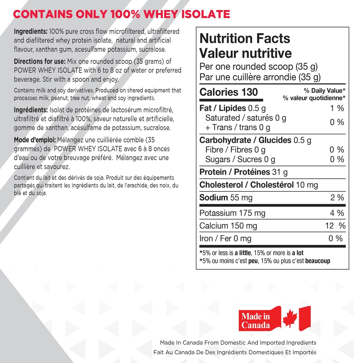 BIOX PERFORMANCE NUTRITION BioX Power Whey Isolate Protein Powder, 28.8 oz