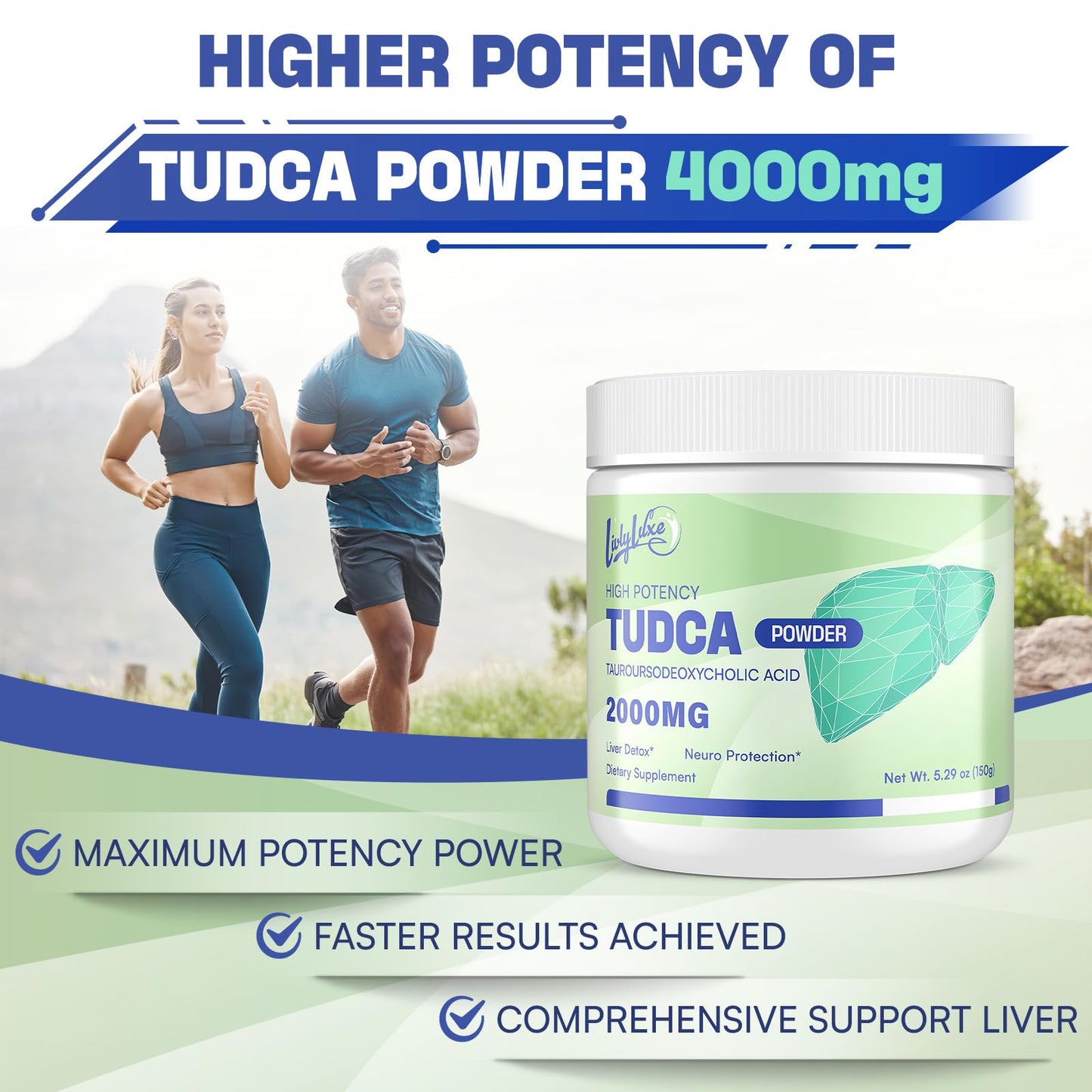 LivLyLuxe TUDCA Powder Liver Support Supplement 5.29 Ounce