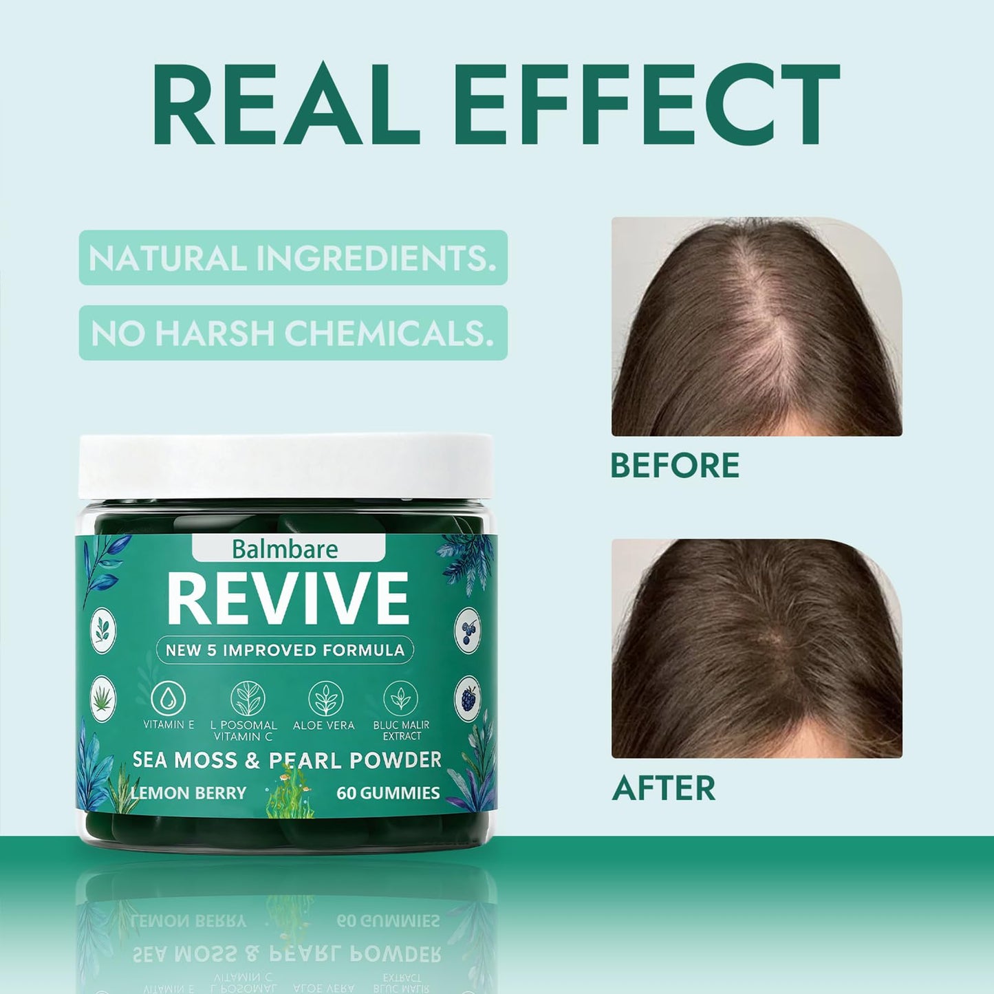 ReviveNerve Balmbare Revive Hair Loss Capsule, 60 Count