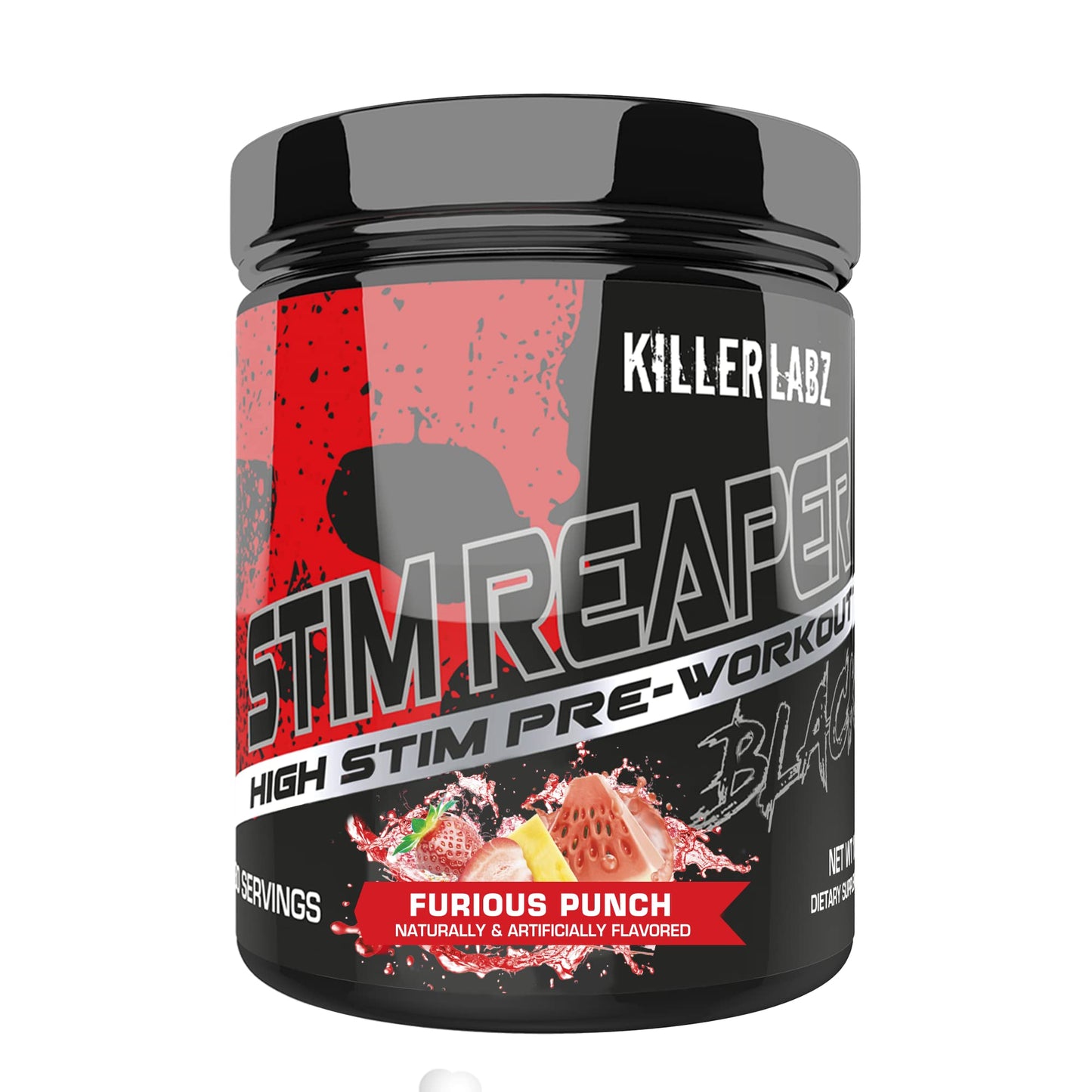KILLER LABZ Stim Reaper Black High Stimulant Pre-Workout Powder, 6.35 Ounce