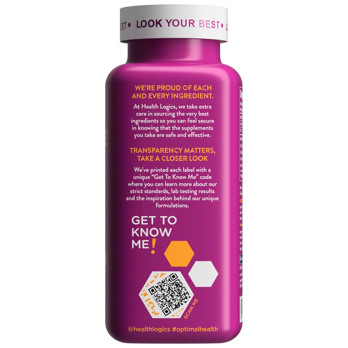 Health Logics Radiate Hair Skin & Nails with Biotin, BioCell Collagen, Vitamin C, Hyaluronic Acid Capsules, 60 Count