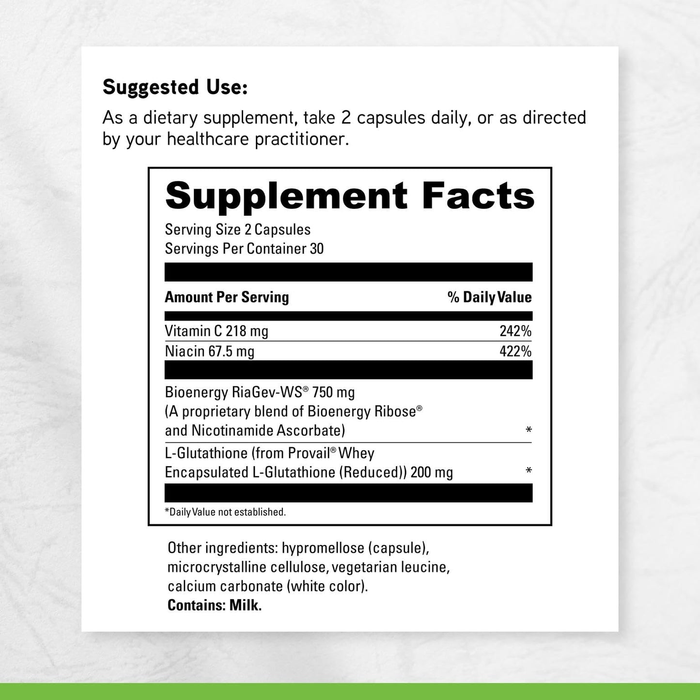 DAVINCI NAD+ Activate with Glutathione Capsule, 60 Count