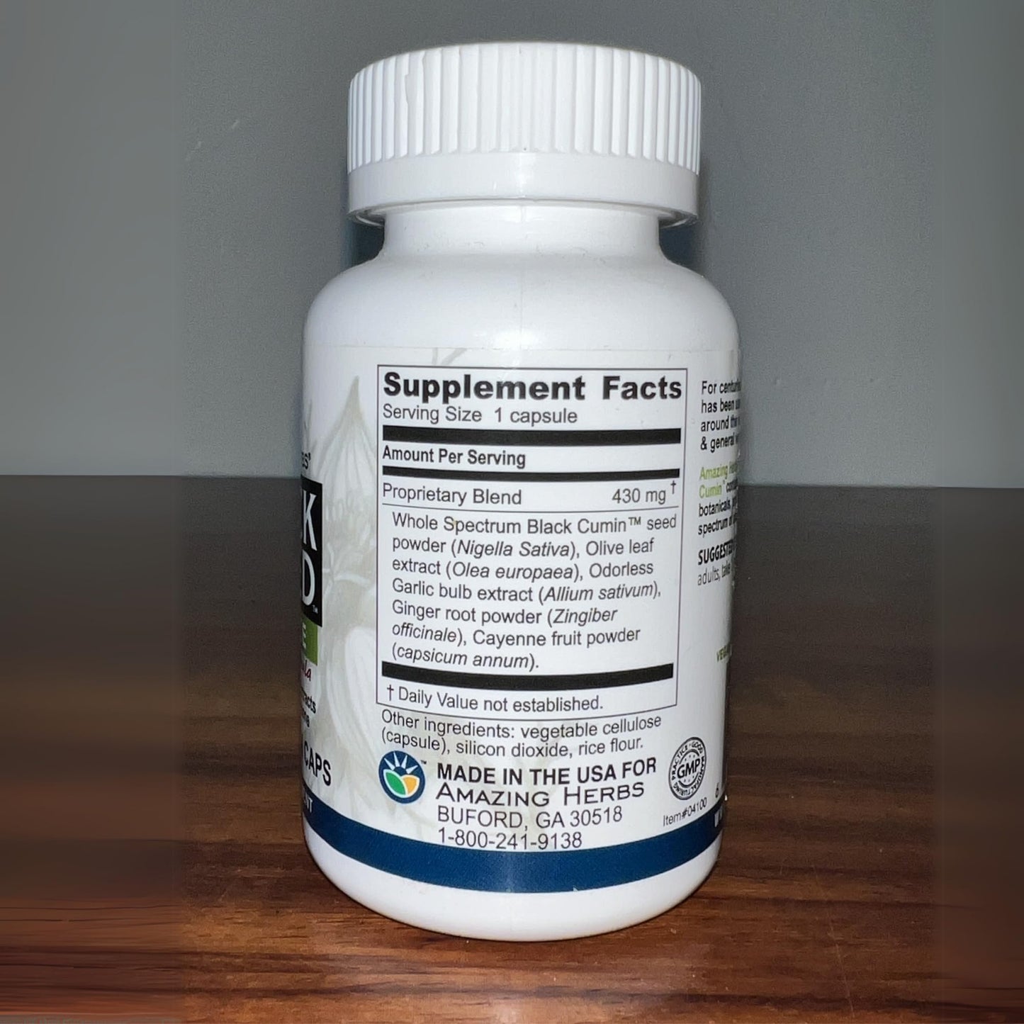 Amazing Herbs Black Seed Oil Capsules 100 Count
