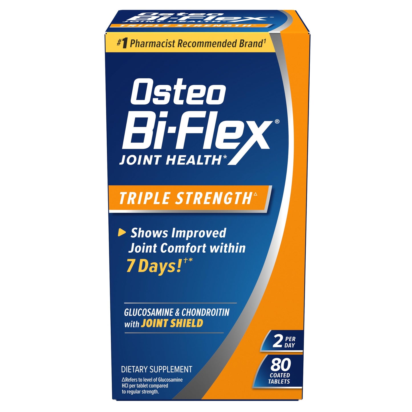 Osteo Bi-Flex Triple Strength Glucosamine Chondroitin Supplement Tablet, 80 Count
