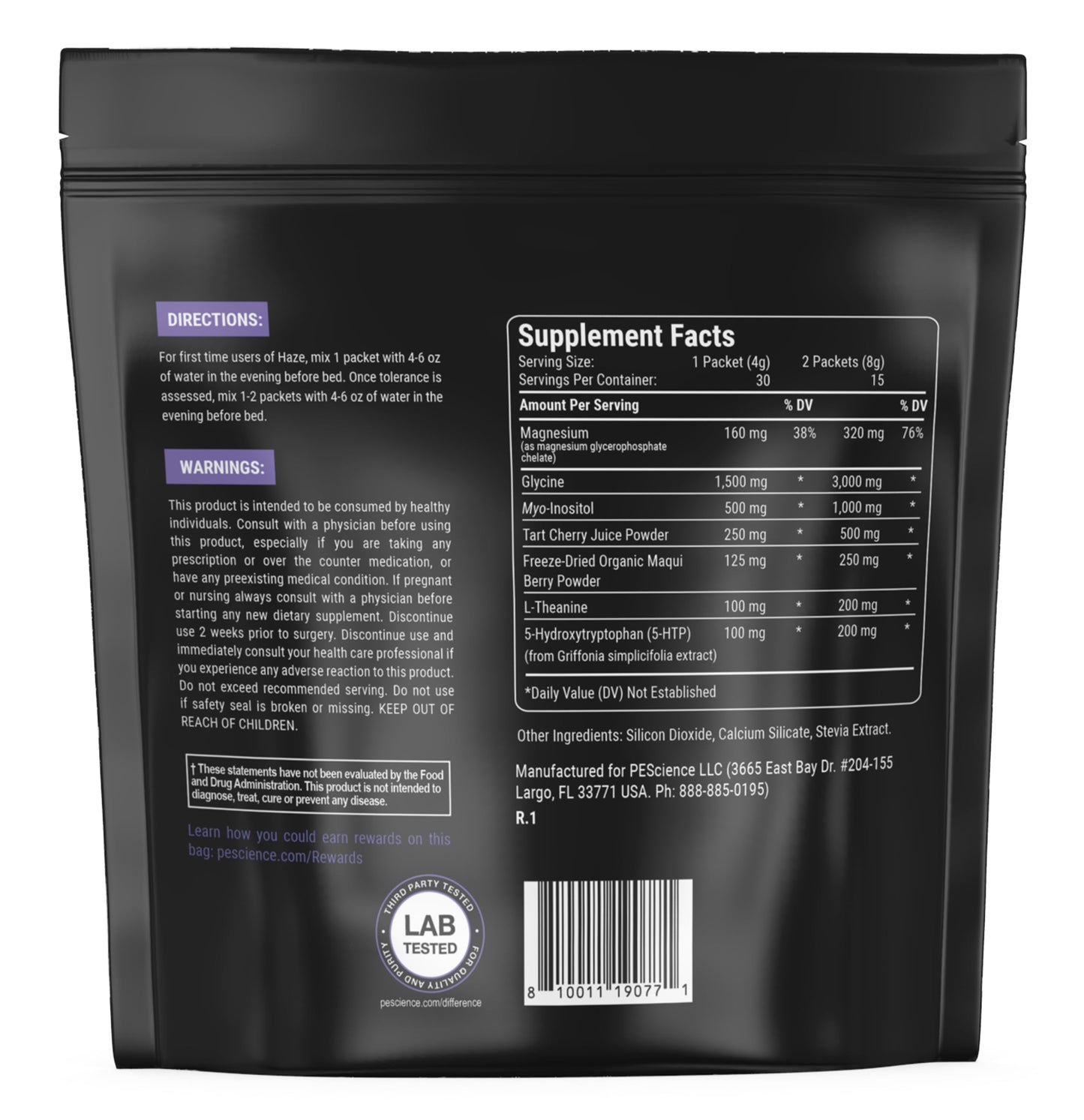 PEScience Haze Sleep Powder 8.5 Ounces