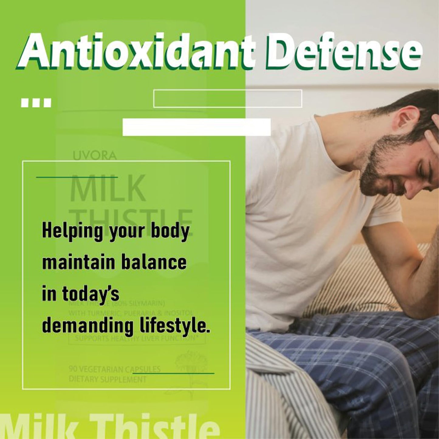 gmpdose UVORA Milk Thistle Detox Extract 300 mg 90 Capsules