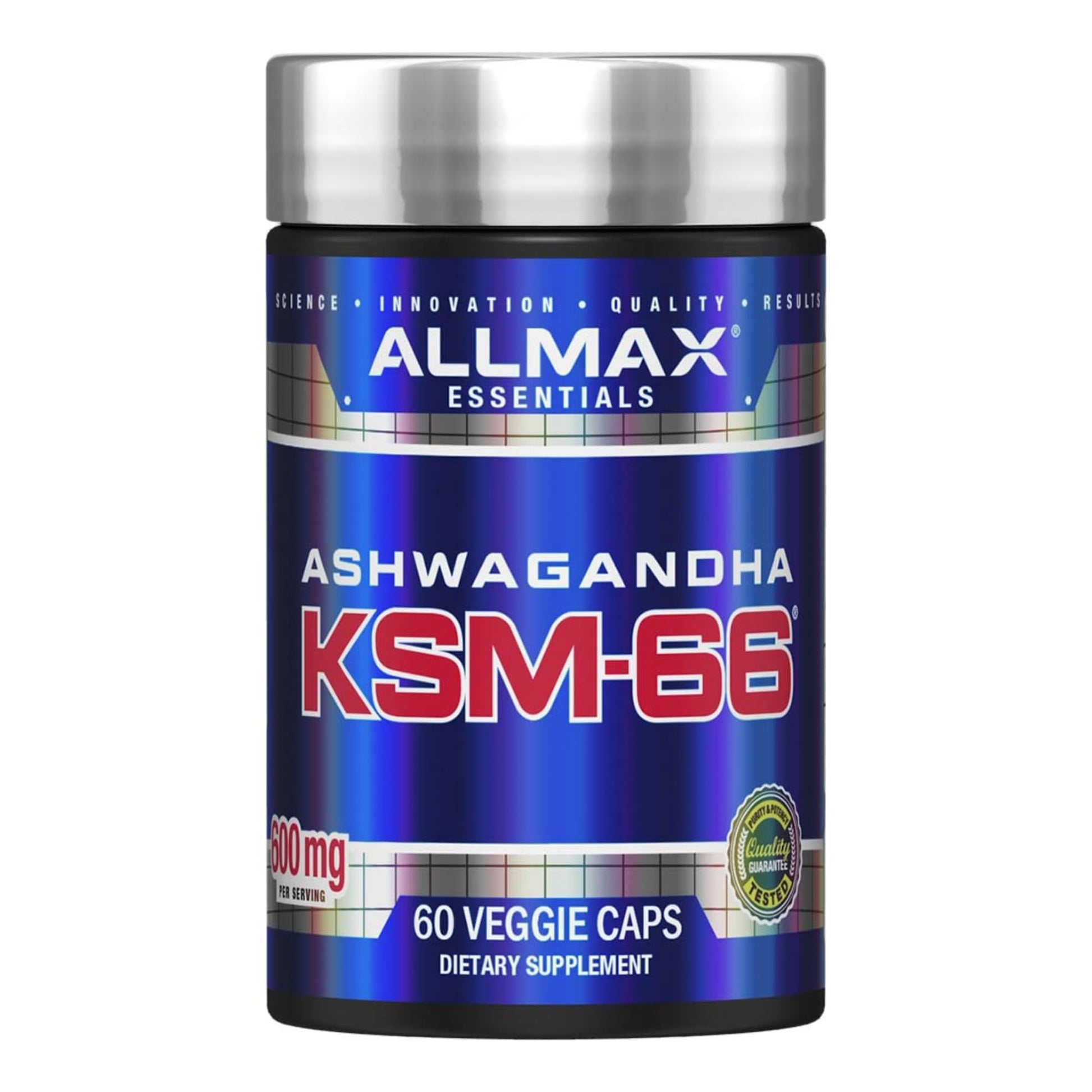 ALLMAX Ashwagandha KSM-66 Capsule, 60 Veggie Caps