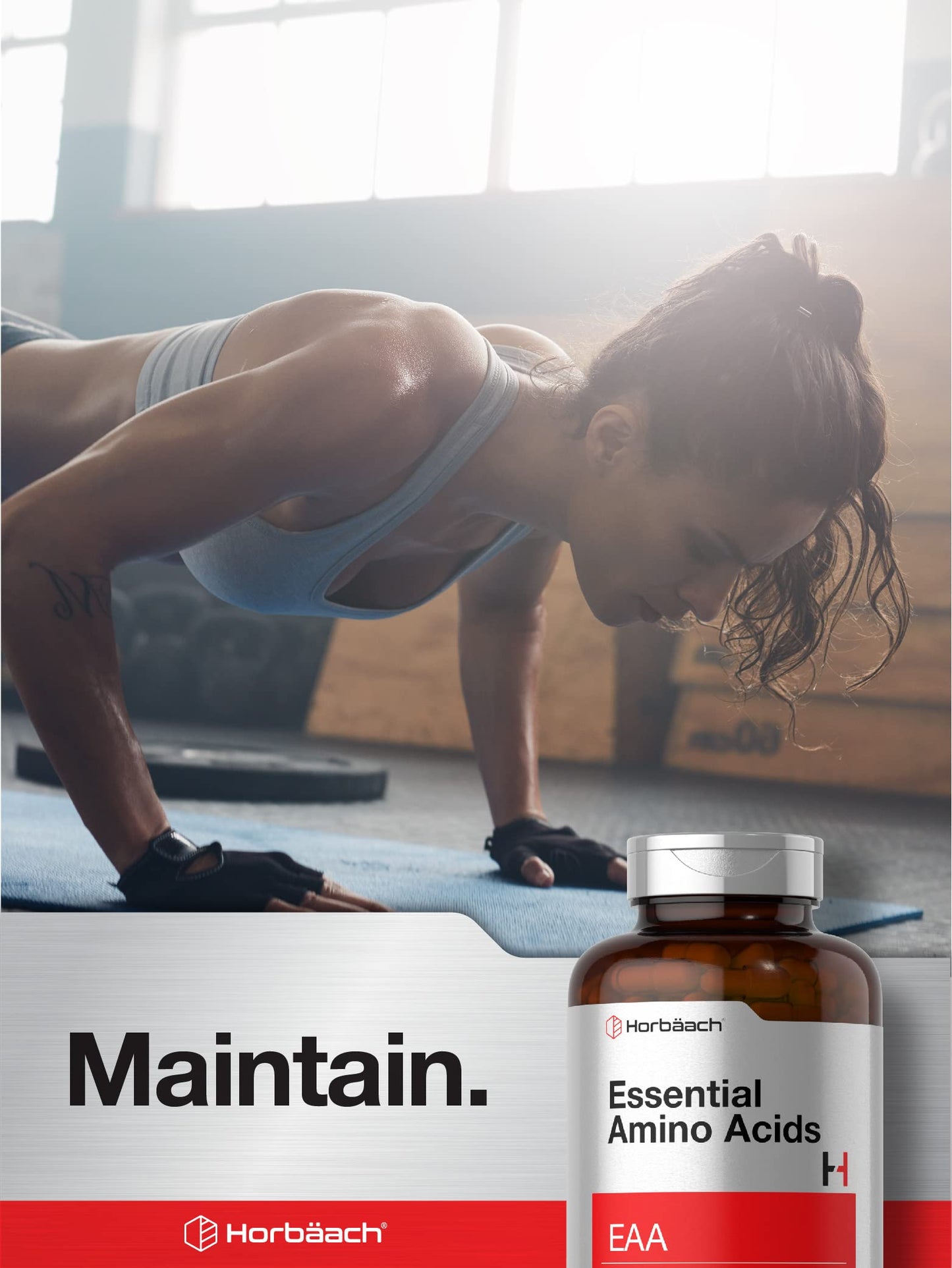 Horbäach Essential Amino Acids Capsules, 180 Count