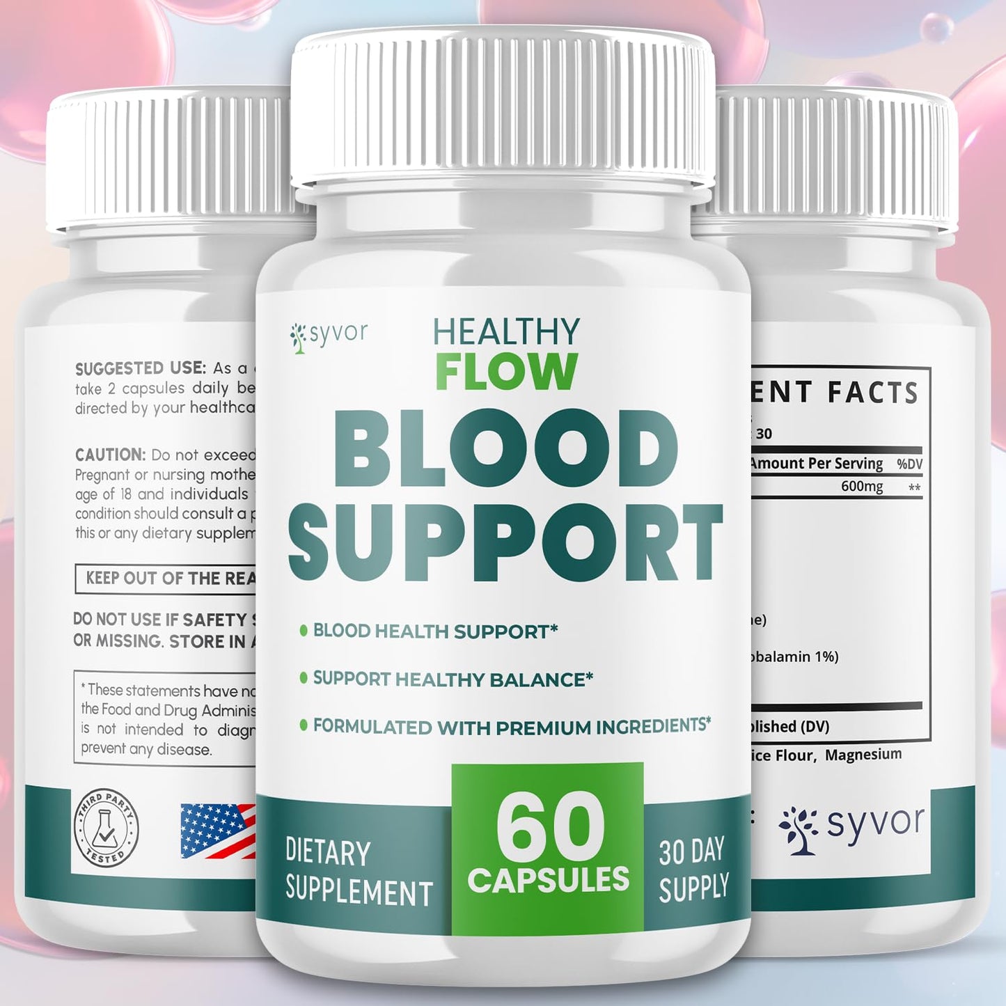 PureFight4U Healthy Flow Blood Support Capsules, 60 Capsules