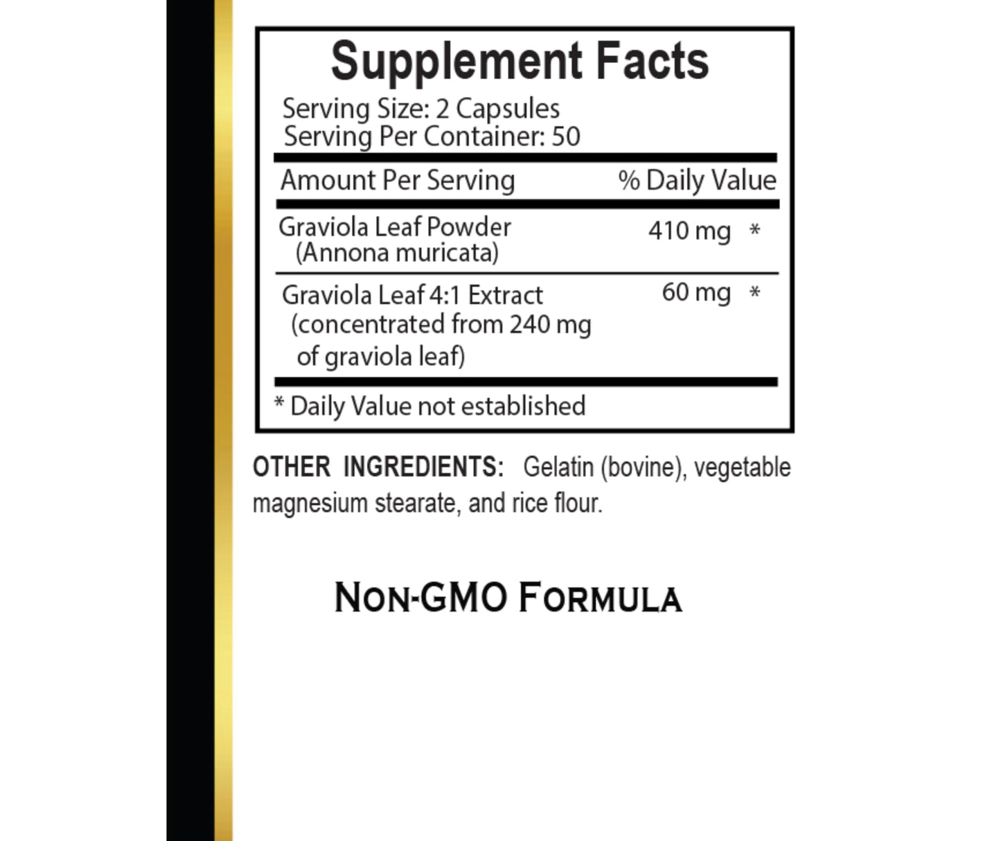OLANTA TRADE SOLUTION Soursop Graviola Extract Capsules 100 Capsules