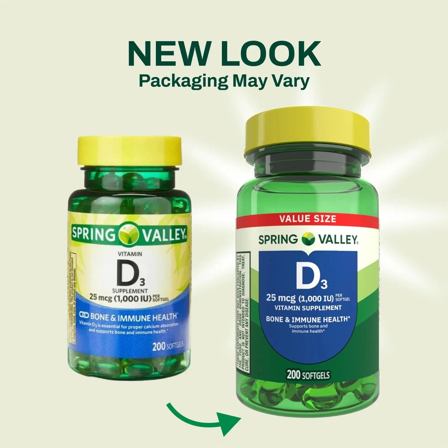 NEWCHEERS Vitamin D3 1000 IU (25 mcg) Softgels, 200 Count