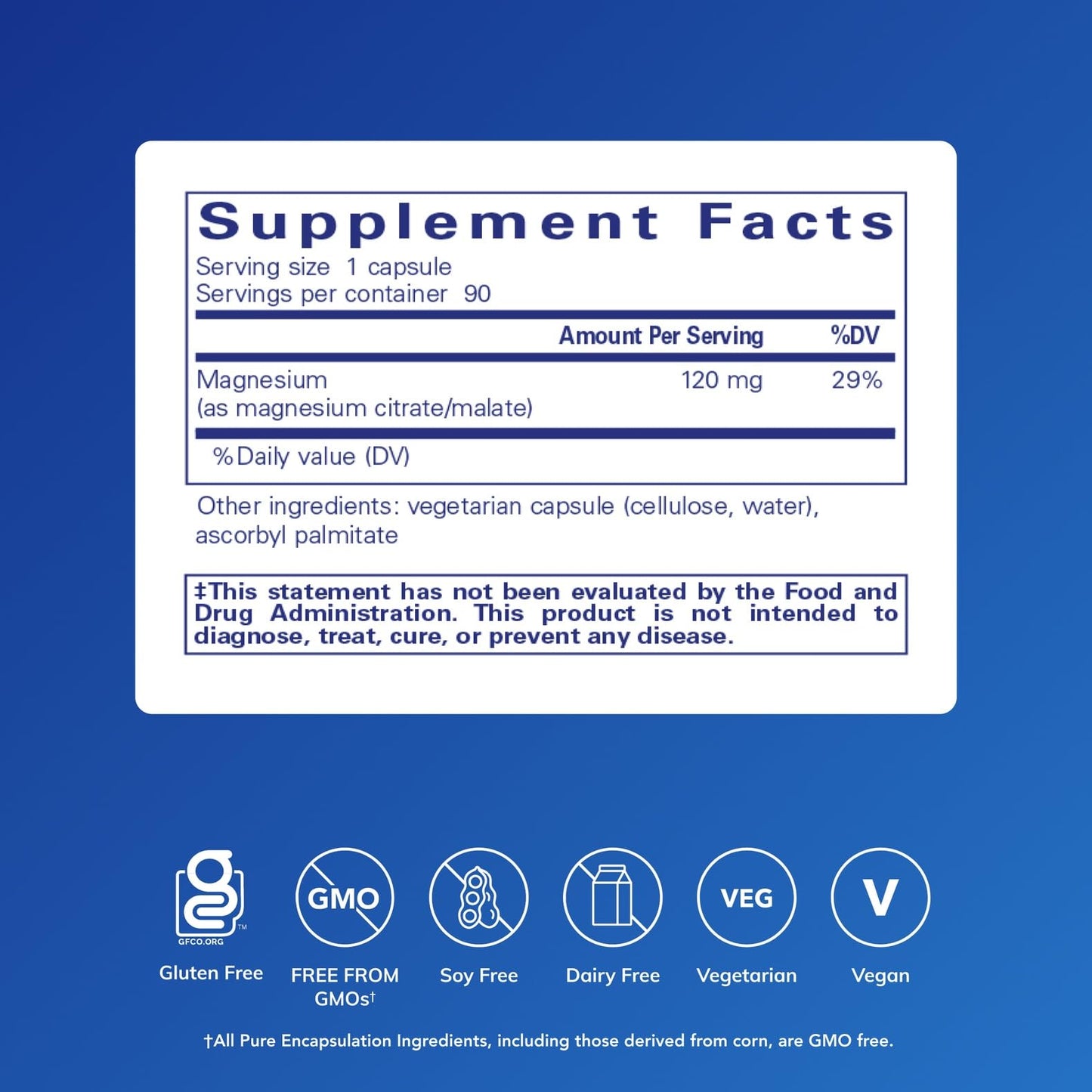 Pure Encapsulations Magnesium (Citrate/Malate) 90 Capsules