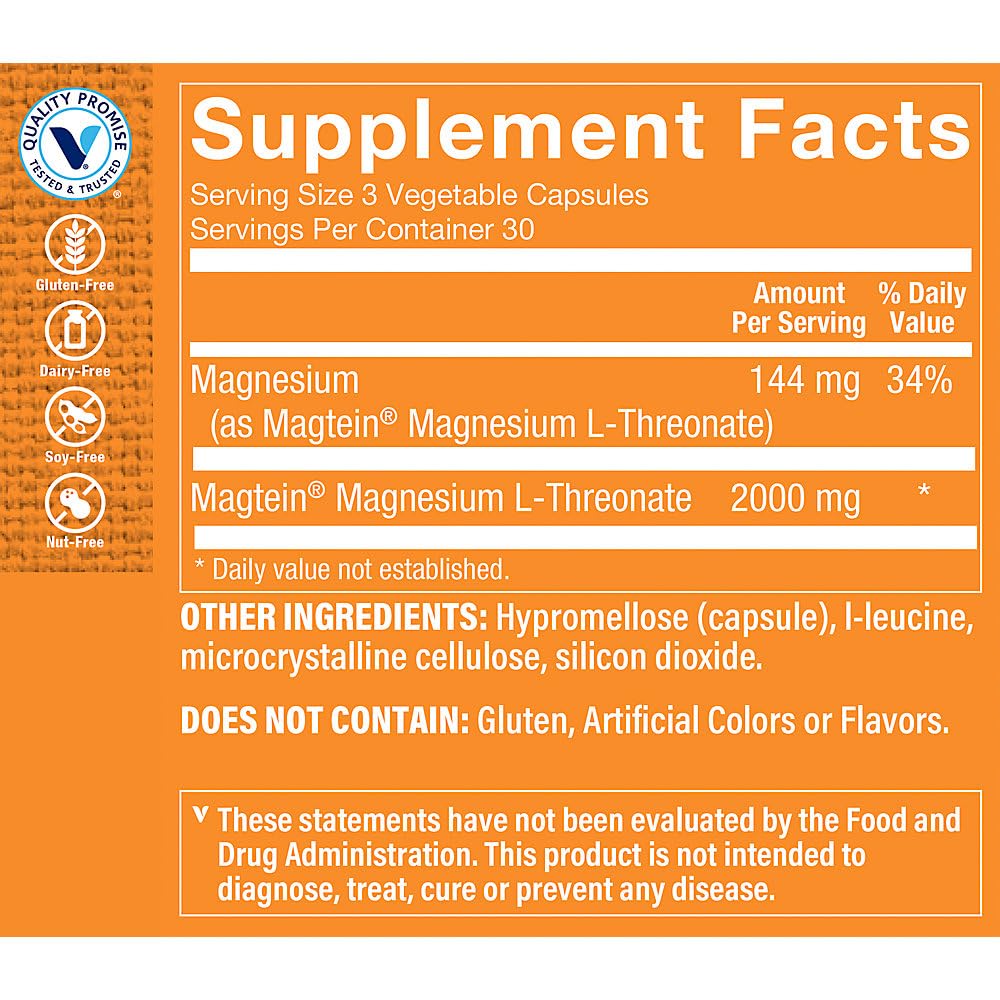 The Vitamin Shoppe Magnesium Vegetarian Capsules 90 Count