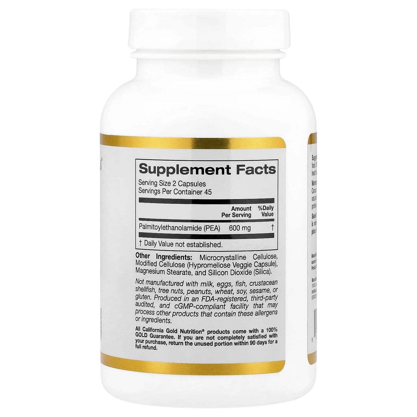 Lake Avenue Pea Palmitoylethanolamide, Micronized Pea Capsule, 90 Capsules