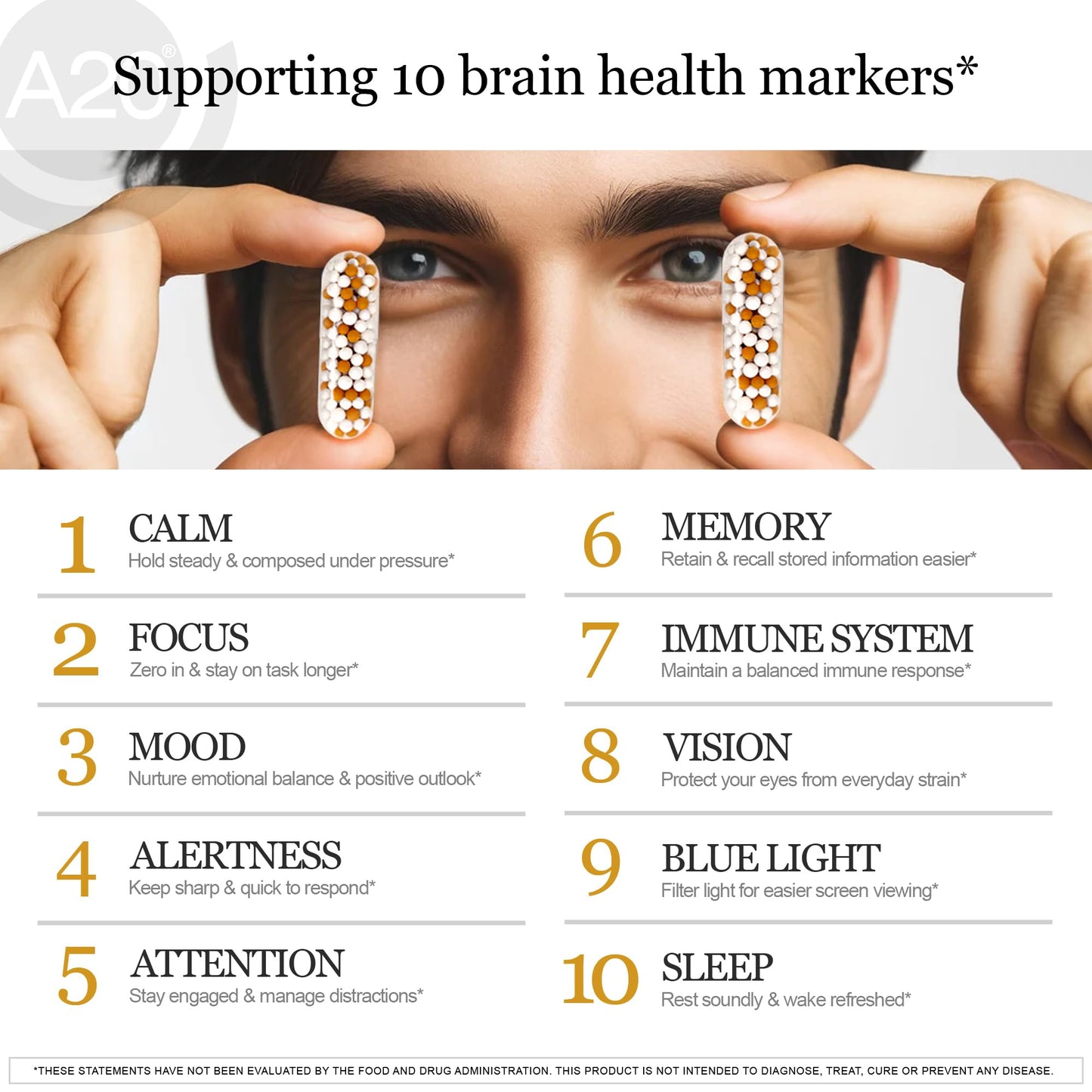 HCF A20 Microbead Brain Health Capsules 90 Capsules