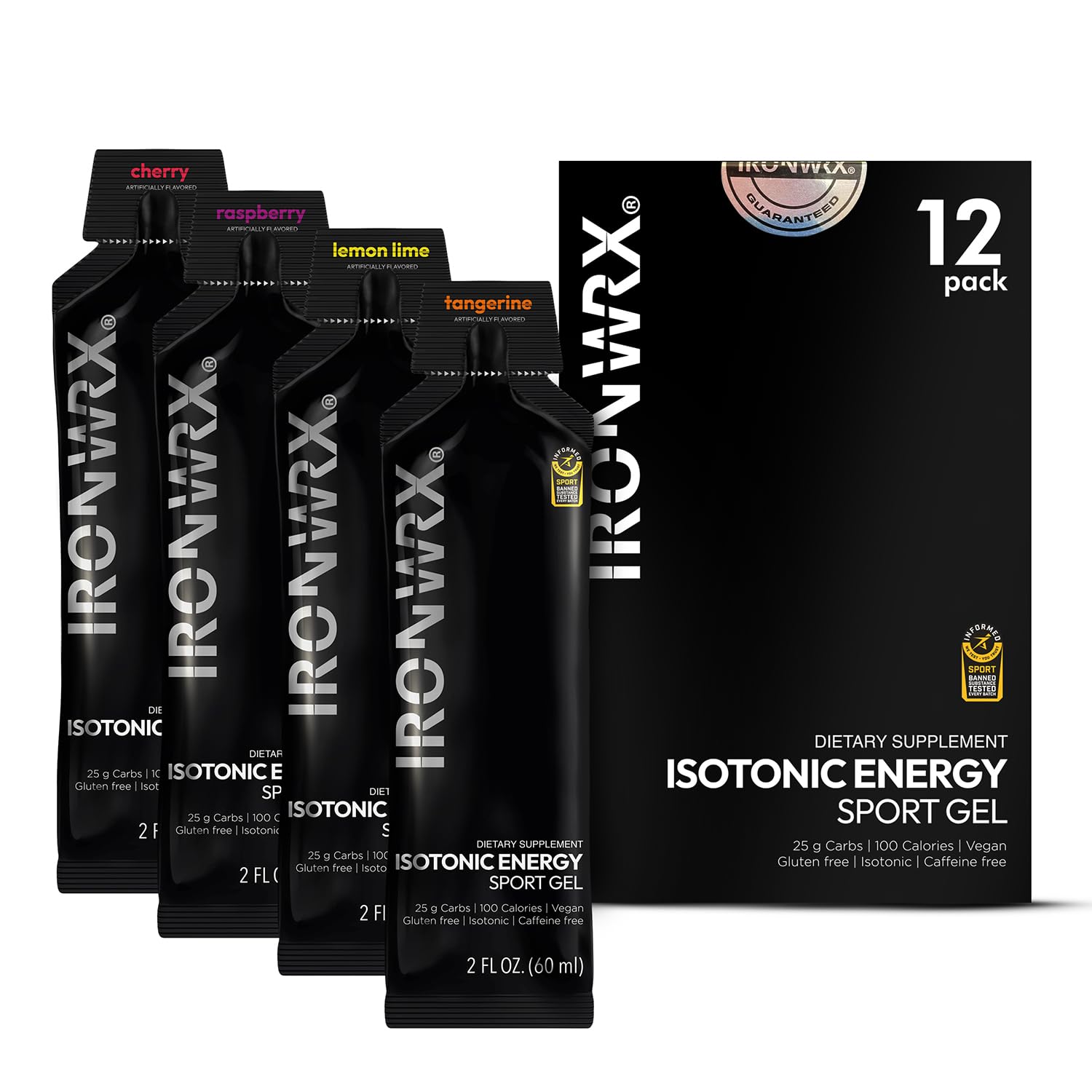 IRONWRX Isotonic Energy Gels 12 Pack