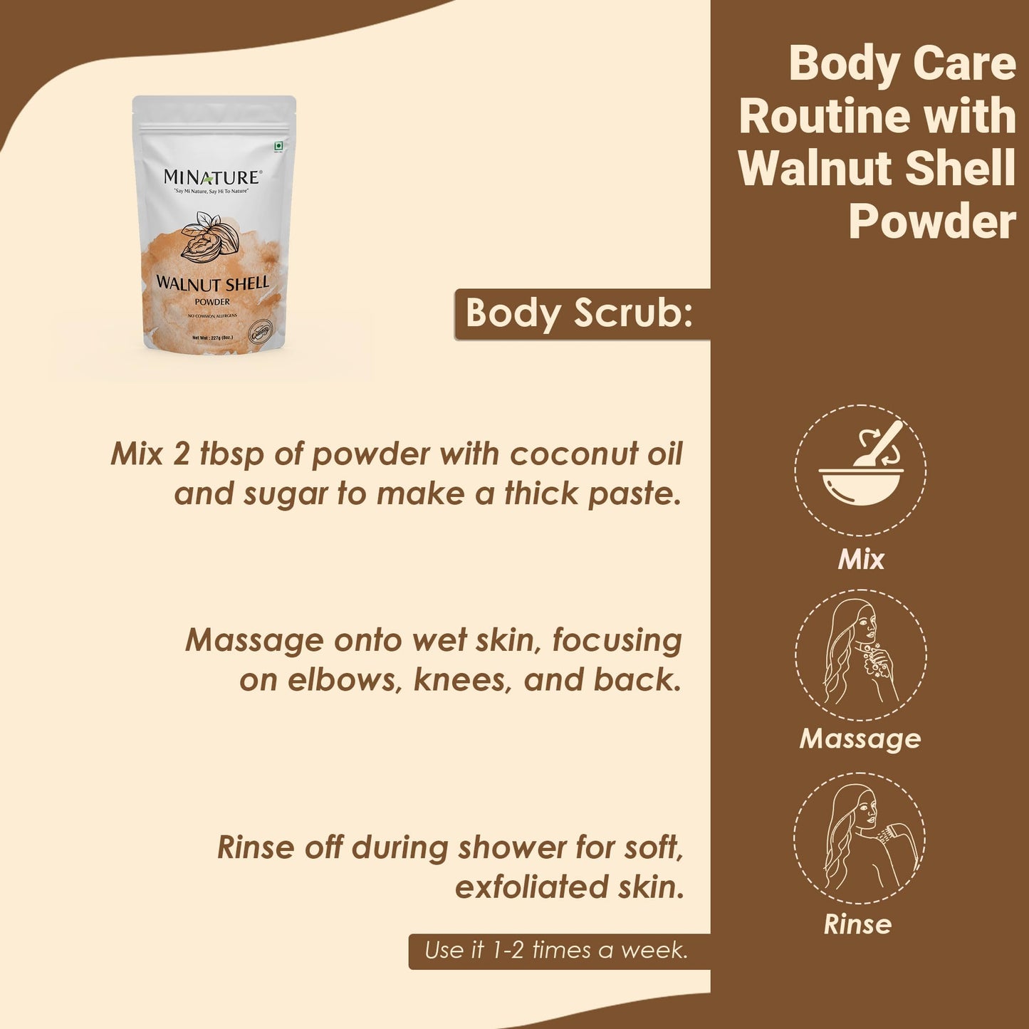 Minature Natural Walnut Shell Powder 8 oz