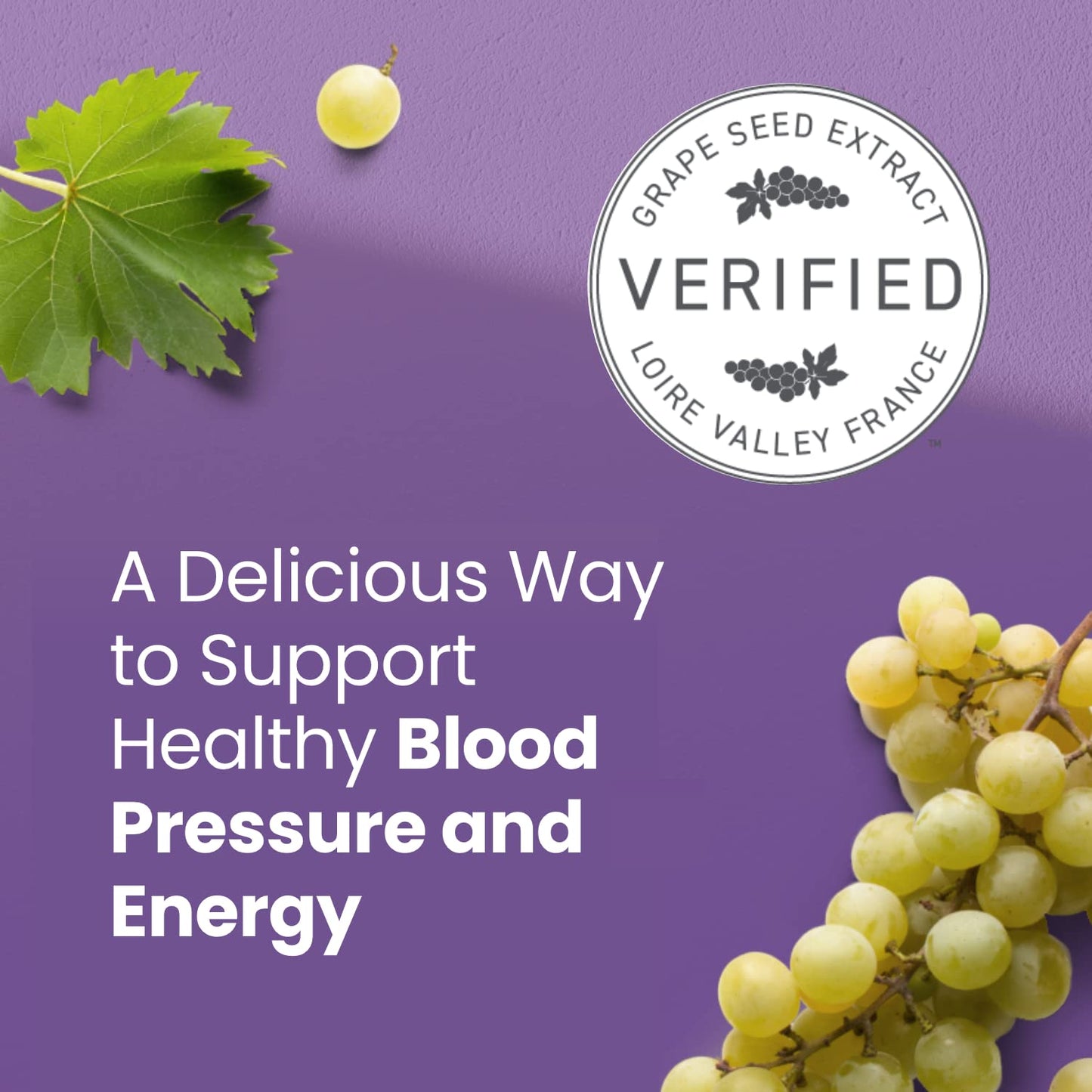 HumanN SuperGrapes Chews Supplement 100mg CoQ10 and Grape Seed Extract Gummy 60 Count