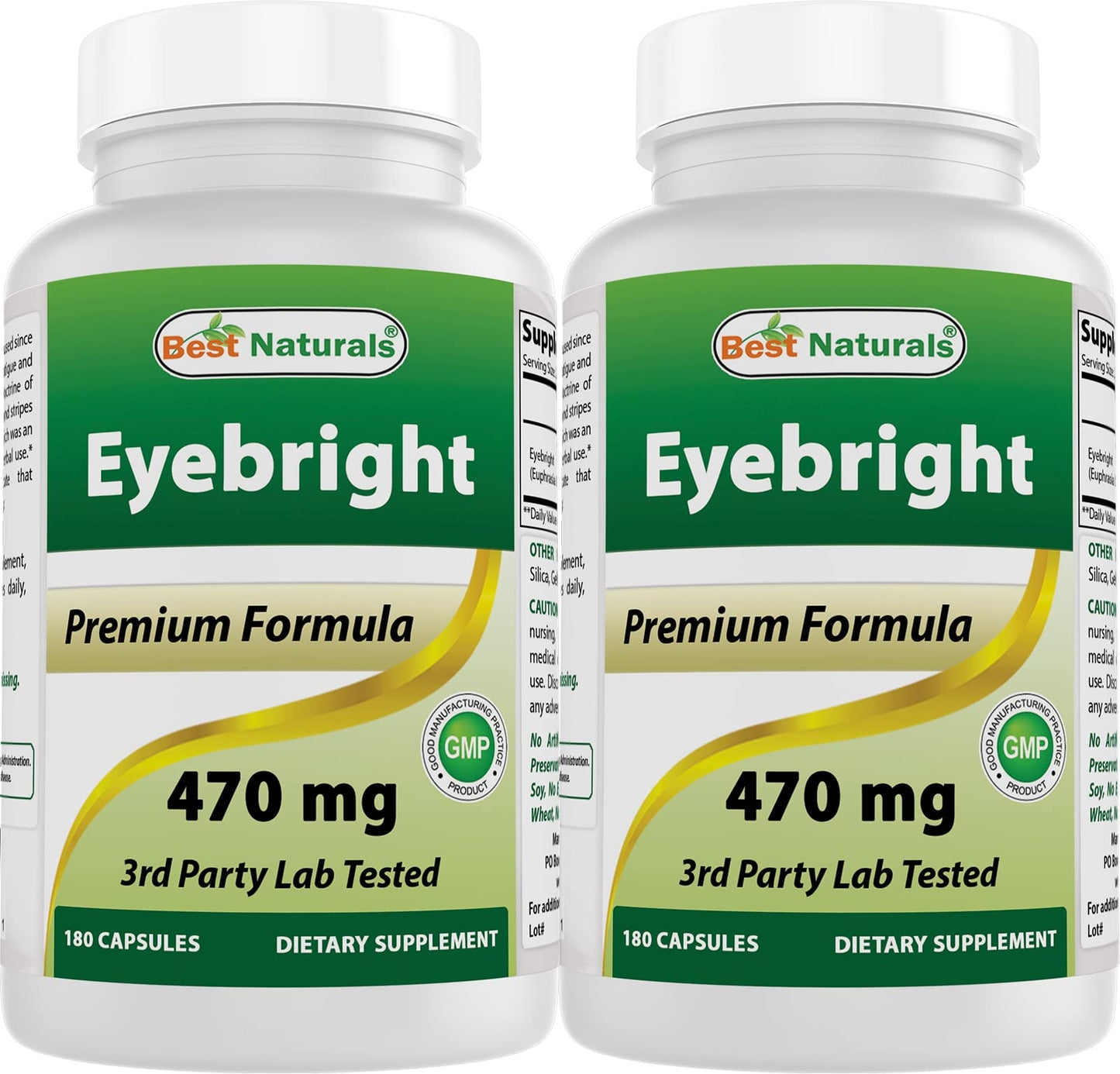 Best Naturals Eyebright 470 mg Capsules, 360 Count
