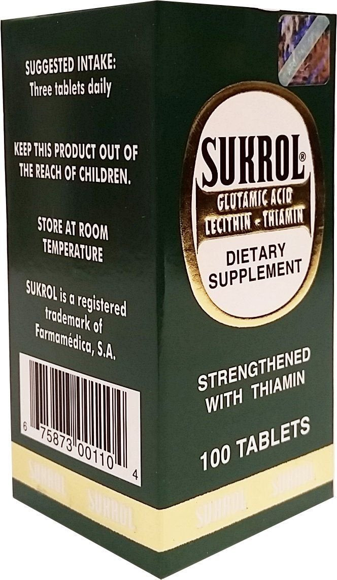 Sukrol Regular Dietary Supplement 100 Tablets