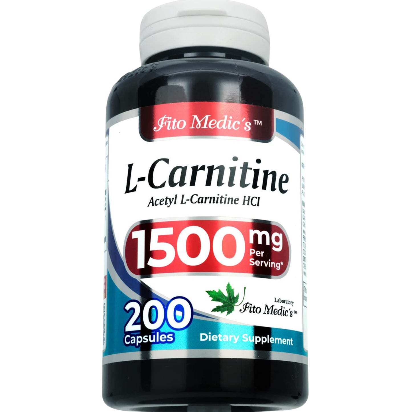 FITO MEDIC'S Lab L-Carnitine Supplement Acetyl L-Carnitine Formula Capsule, 200 Capsules